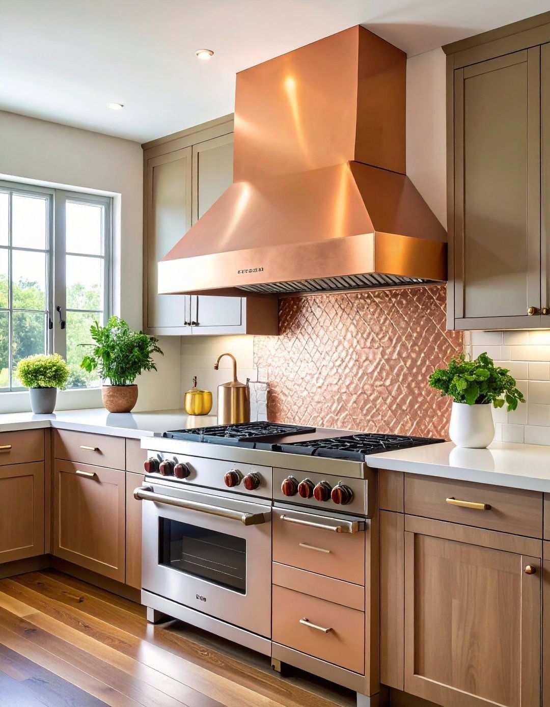 Textured Hammered Metal Hood - 24 Range Hood Ideas