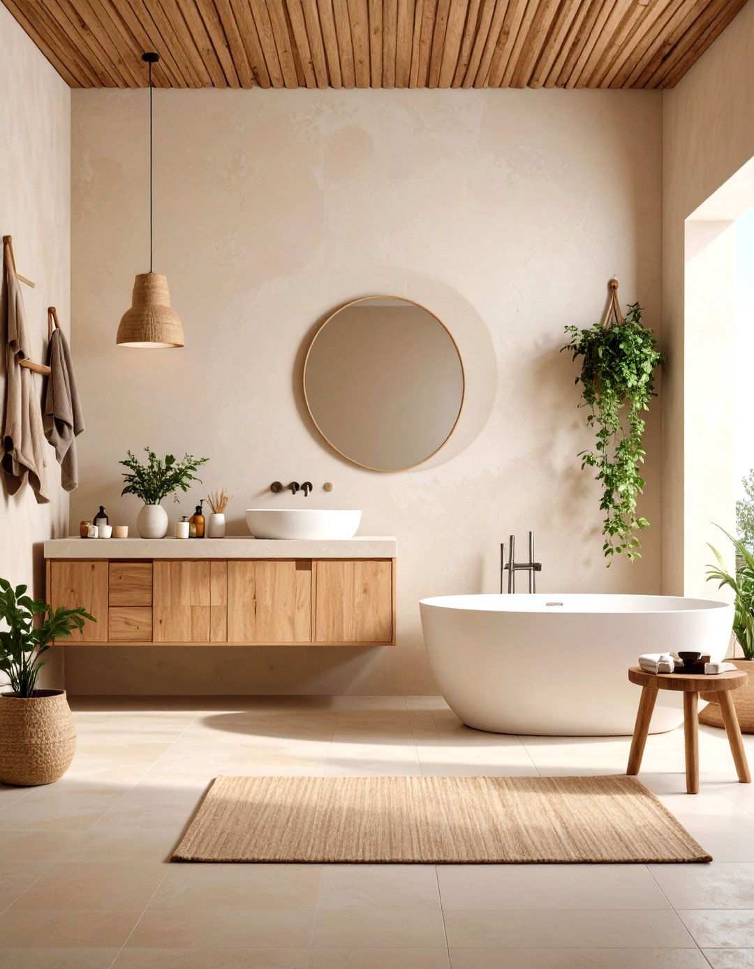 Textured Plaster Wall Finishes - 24 Spanish Style Bathroom Ideas