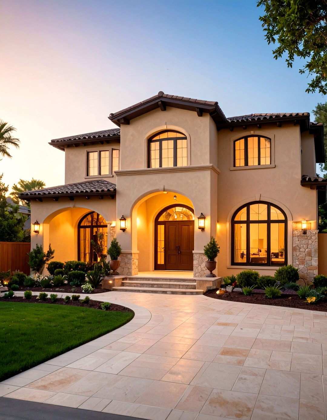 Textured Stucco with Smooth Architectural Details - 24 Mediterranean House Exterior Ideas