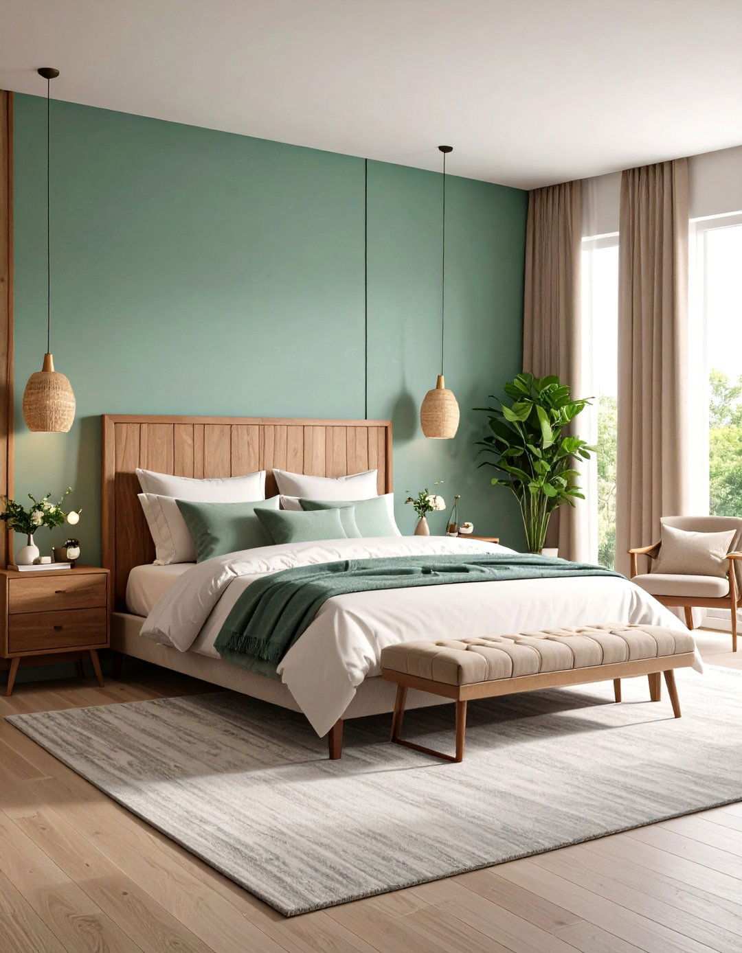 Textured Wall Bedroom Feature - 24 Zen Bedroom Ideas