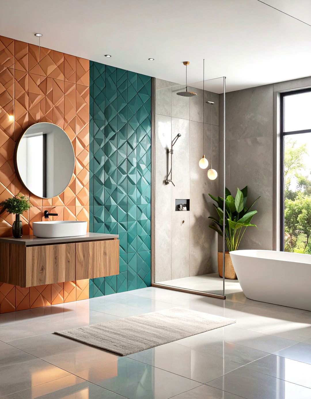 Textured Wall Treatments - 24 Small Shower Ideas