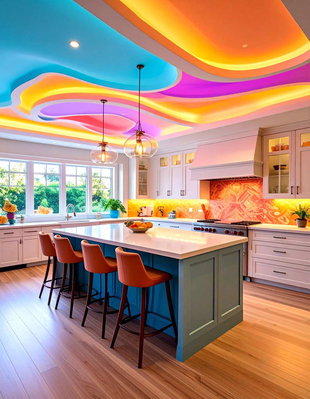 Textured Wave Kitchen Ceiling Design - 24 Pop Ceiling Design Ideas