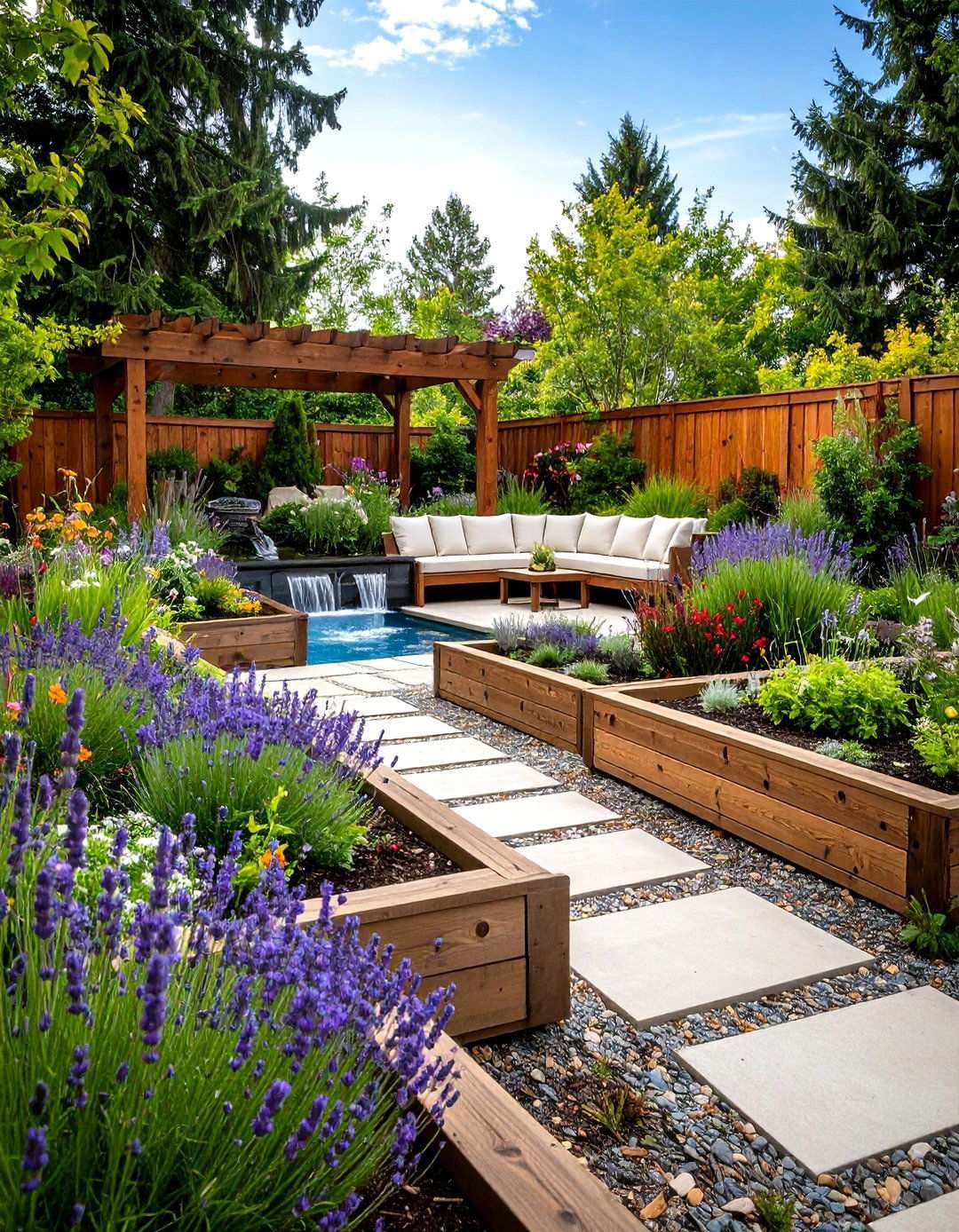 Therapeutic L Shaped Healing Garden - 24 L Shaped Backyard Ideas