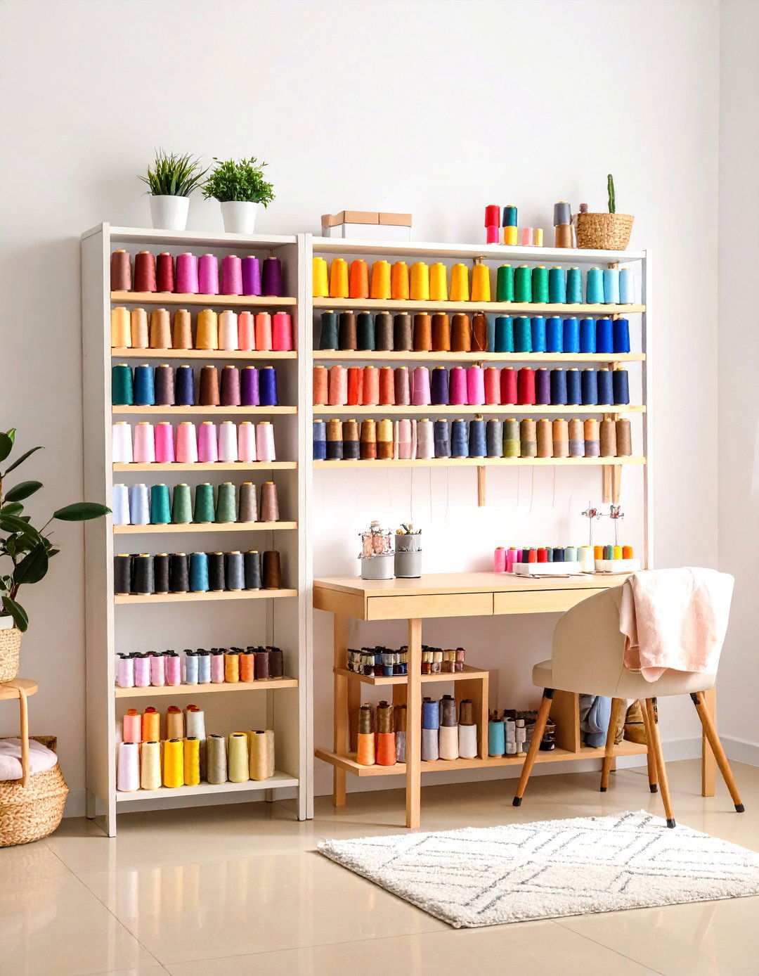 Thread Display and Storage Solutions - 24 Sewing Room Ideas