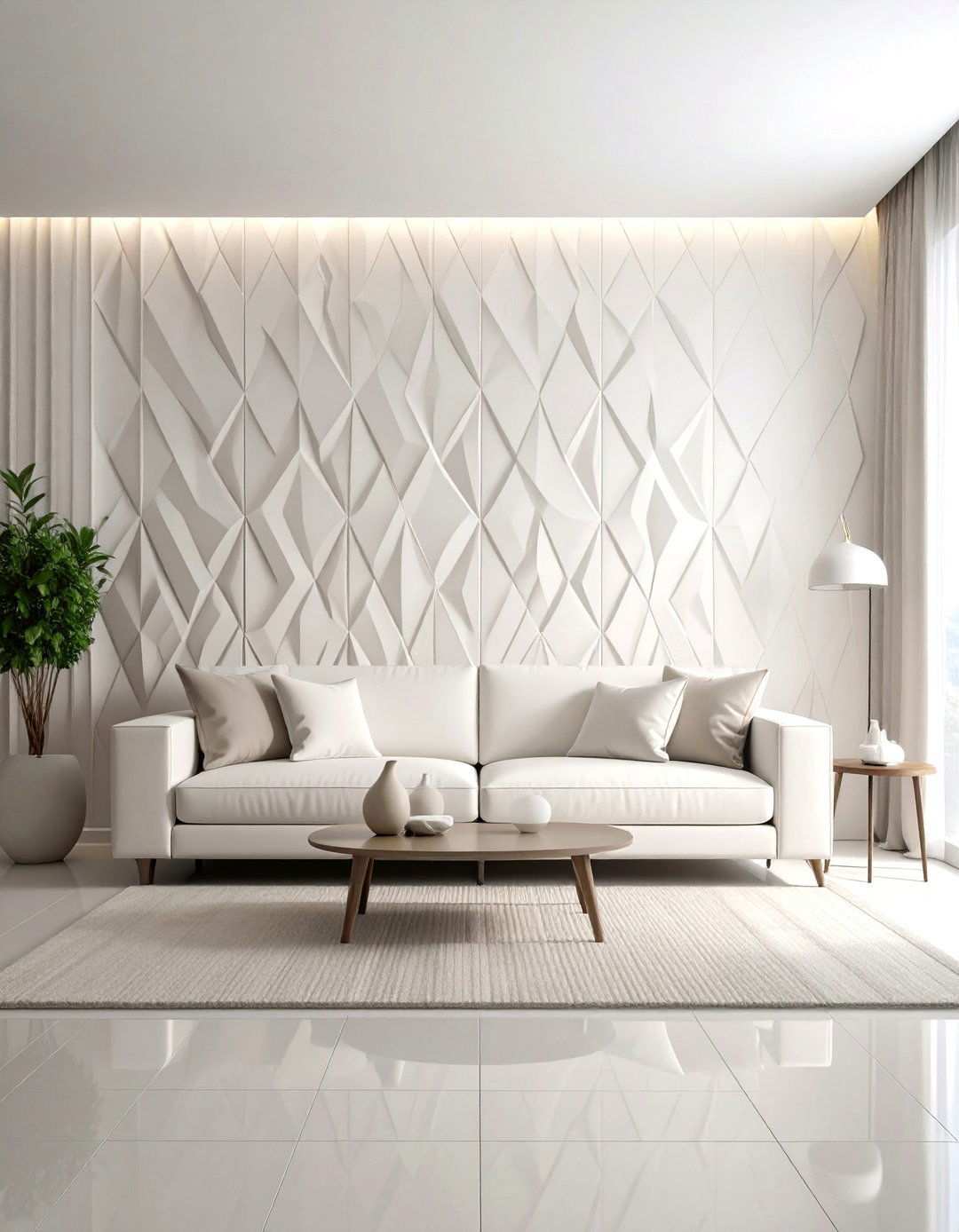 Three Dimensional Panel Wall Systems - 24 Living Room Accent Wall Ideas