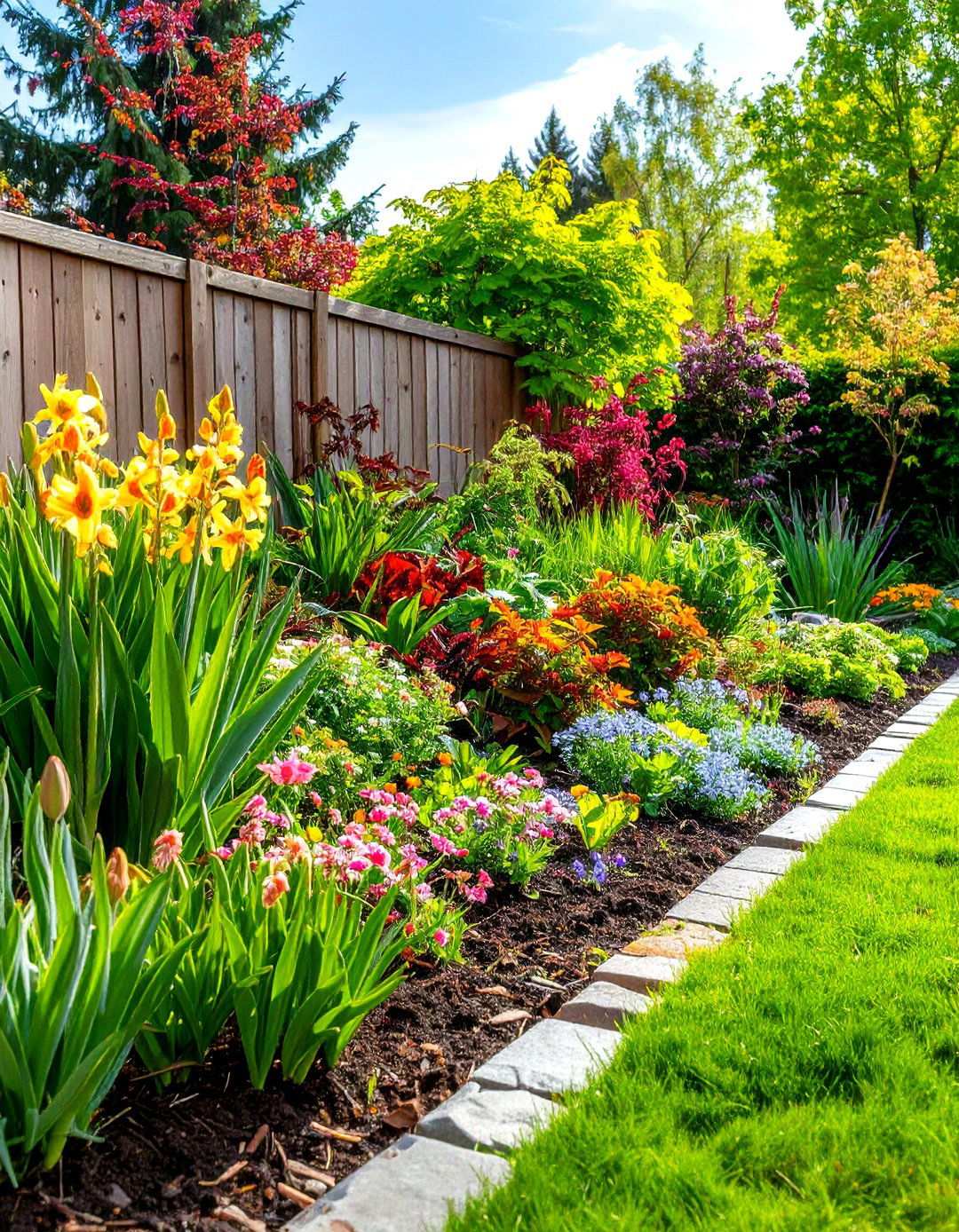 Three Season Perennial Border - 24 Spring Garden Ideas