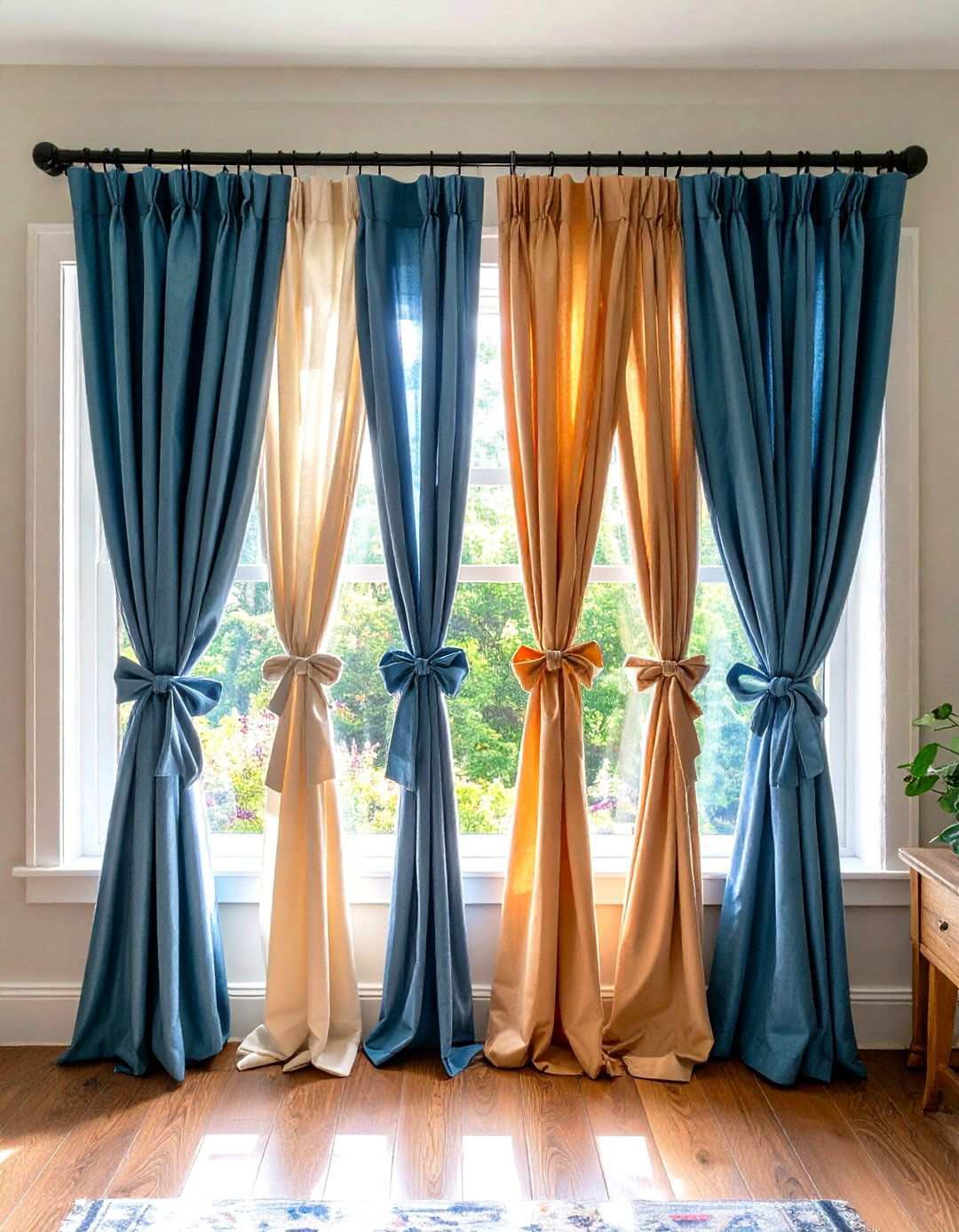 Tie Top Sliding Curtains - 24 Sliding Door Curtain Ideas