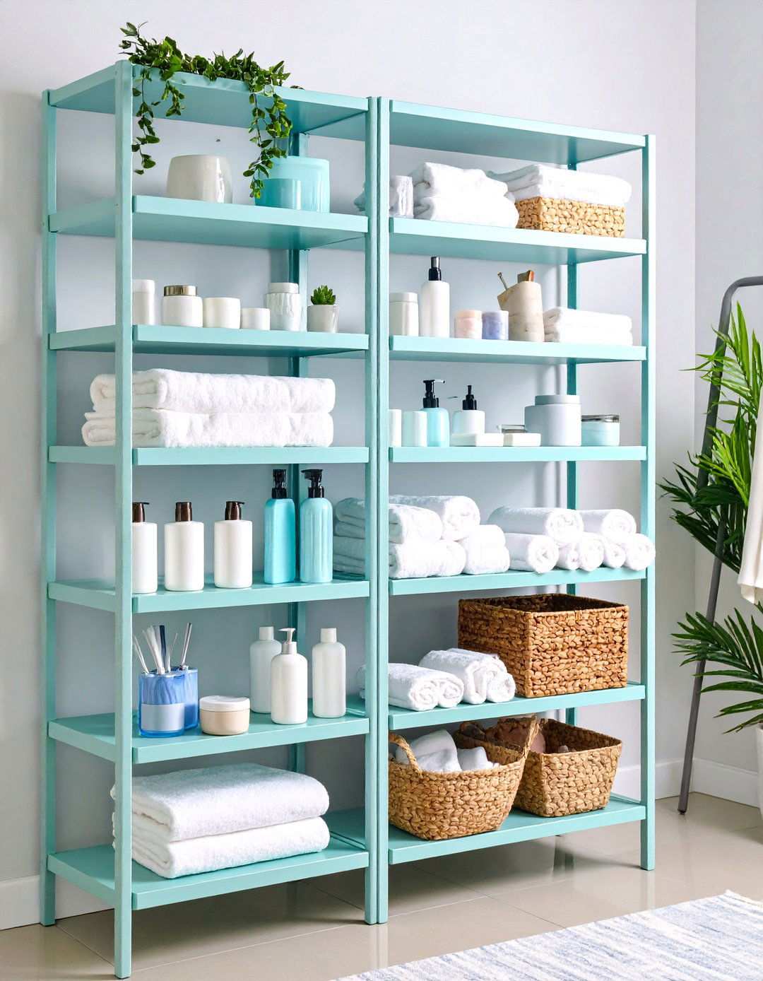 Tiered Shelf Organization - 24 Linen Closet Organization Ideas