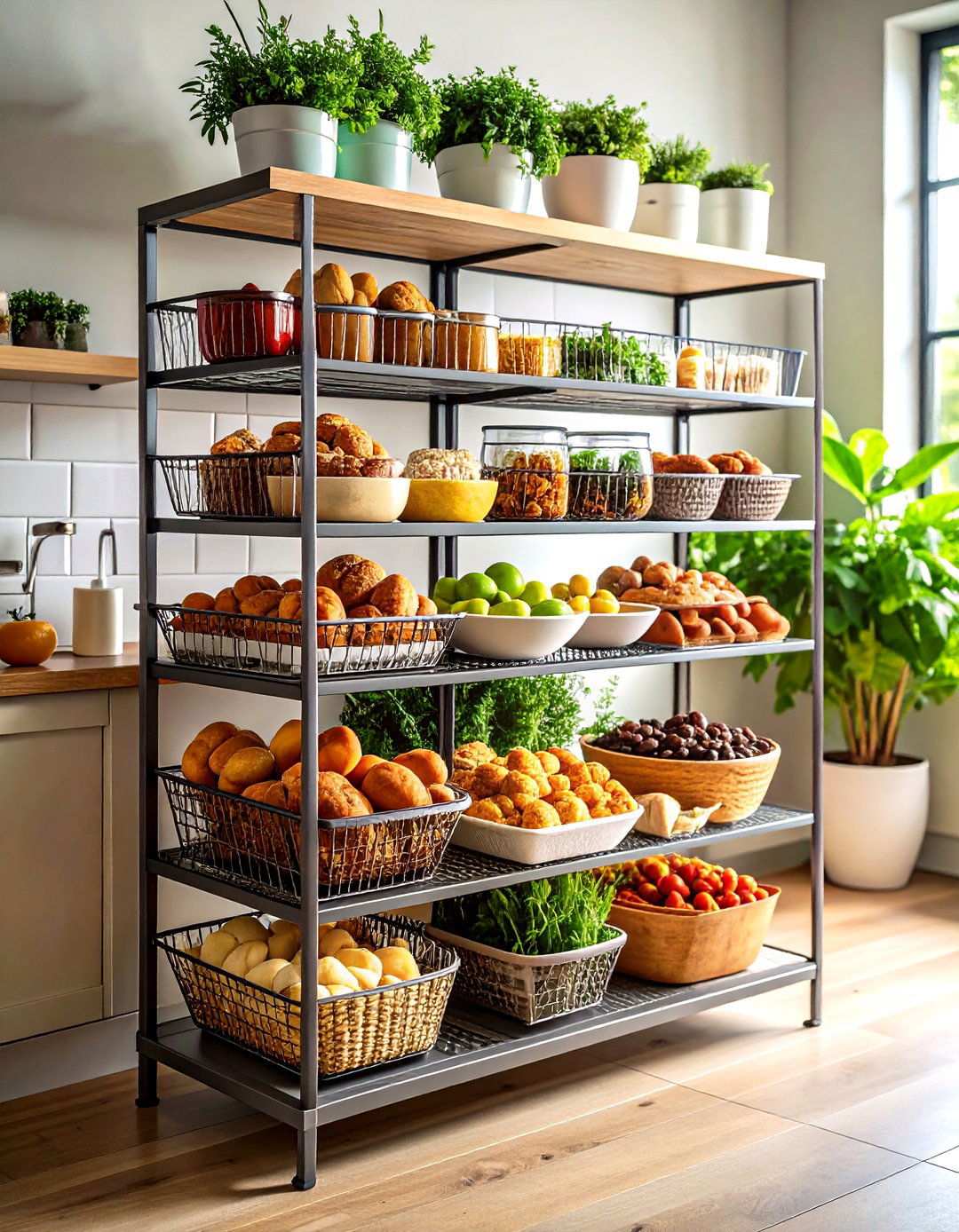Tiered Wire Basket System - 24 Snack Storage Ideas