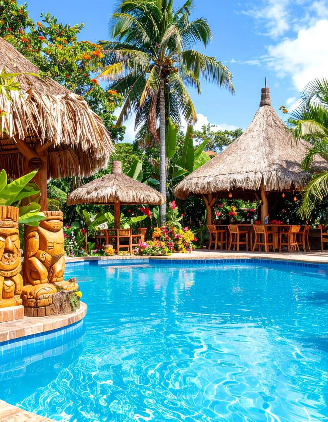 Tiki Theme Lagoon Pool - 24 Lagoon Pool Ideas