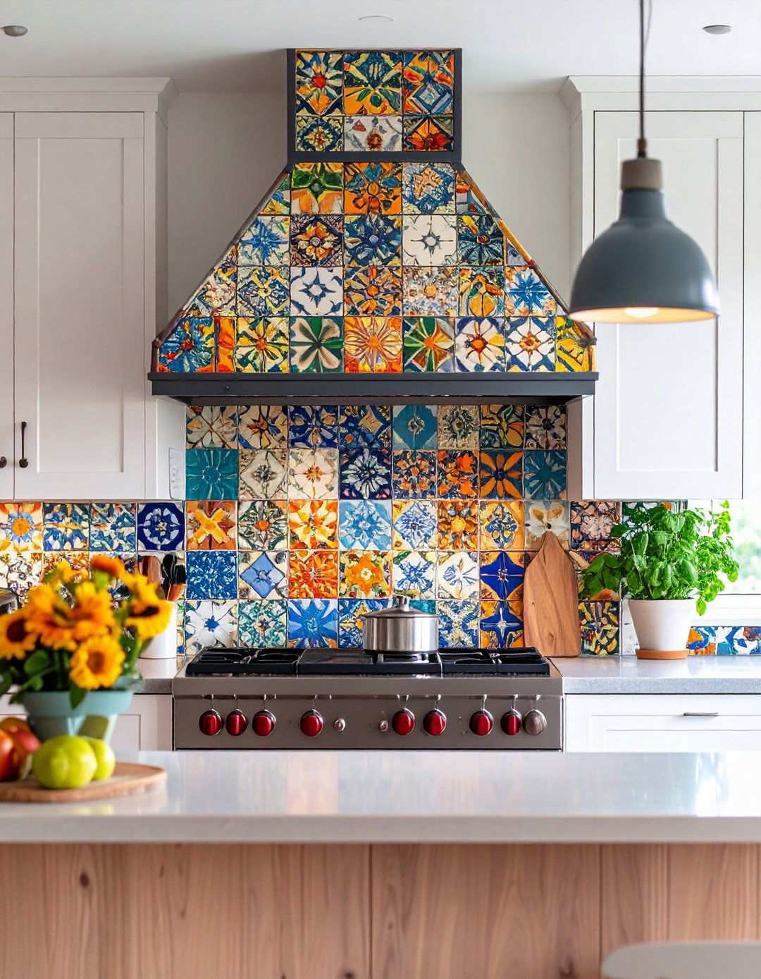 Tile Covered Custom Hood - 24 Range Hood Ideas
