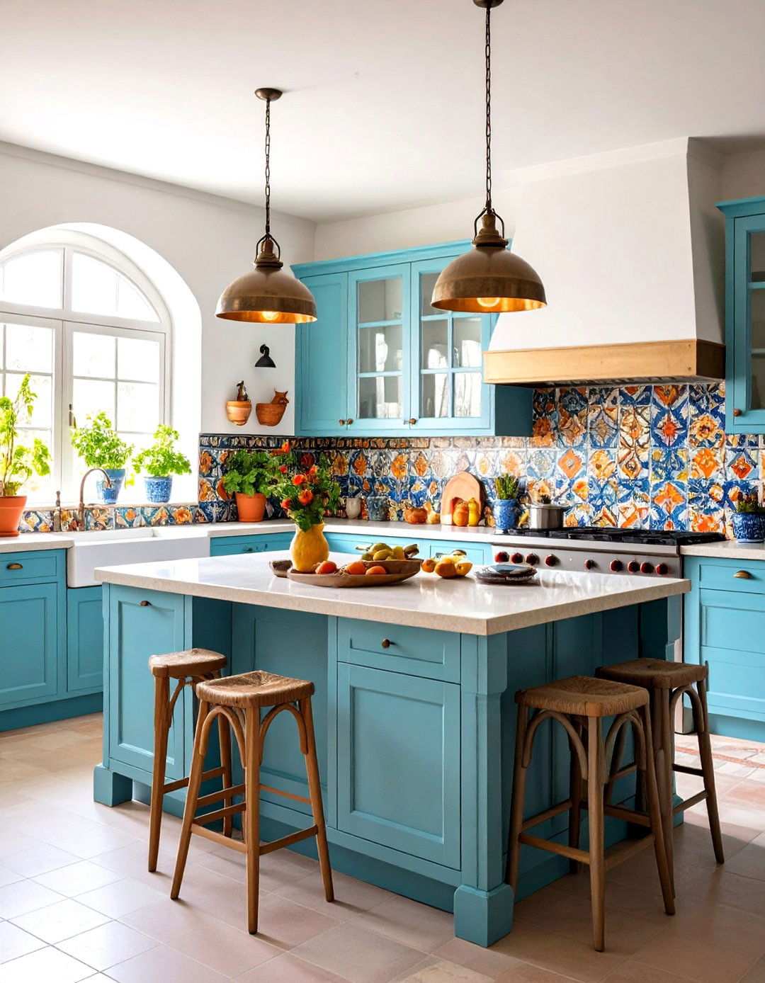 Tile Work and Mosaics - 24 Spanish Mediterranean House Ideas