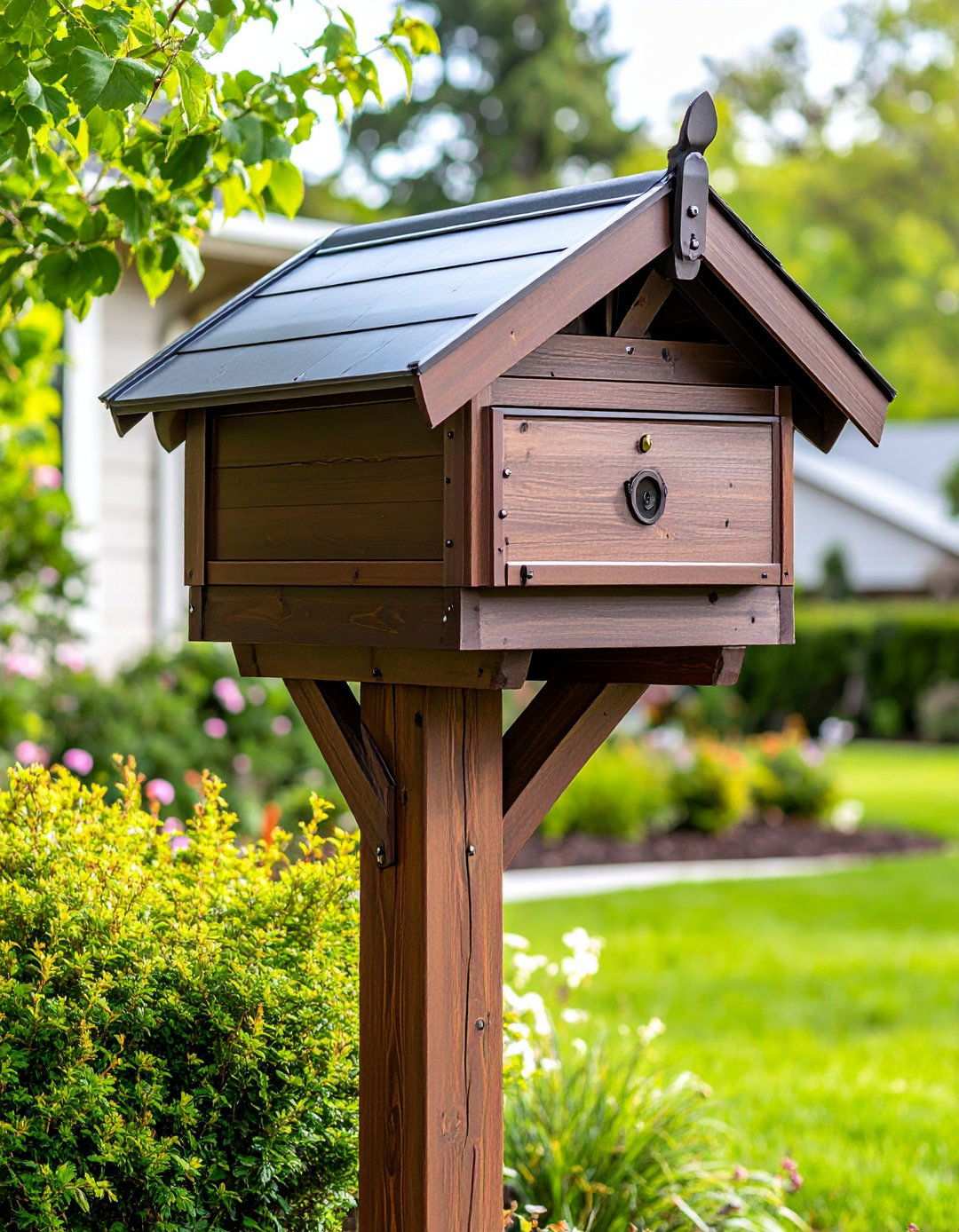 Timber Frame Craftsman Style - 24 Mailbox Post Ideas