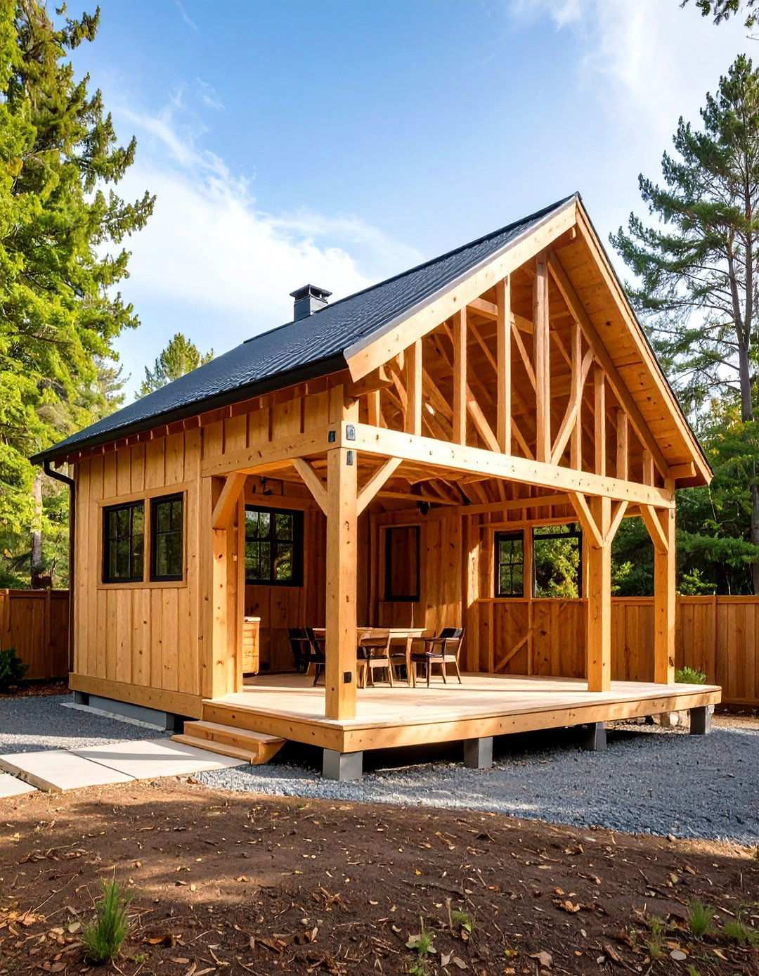 Timber Frame Post and Beam Construction - 24 wood shed ideas