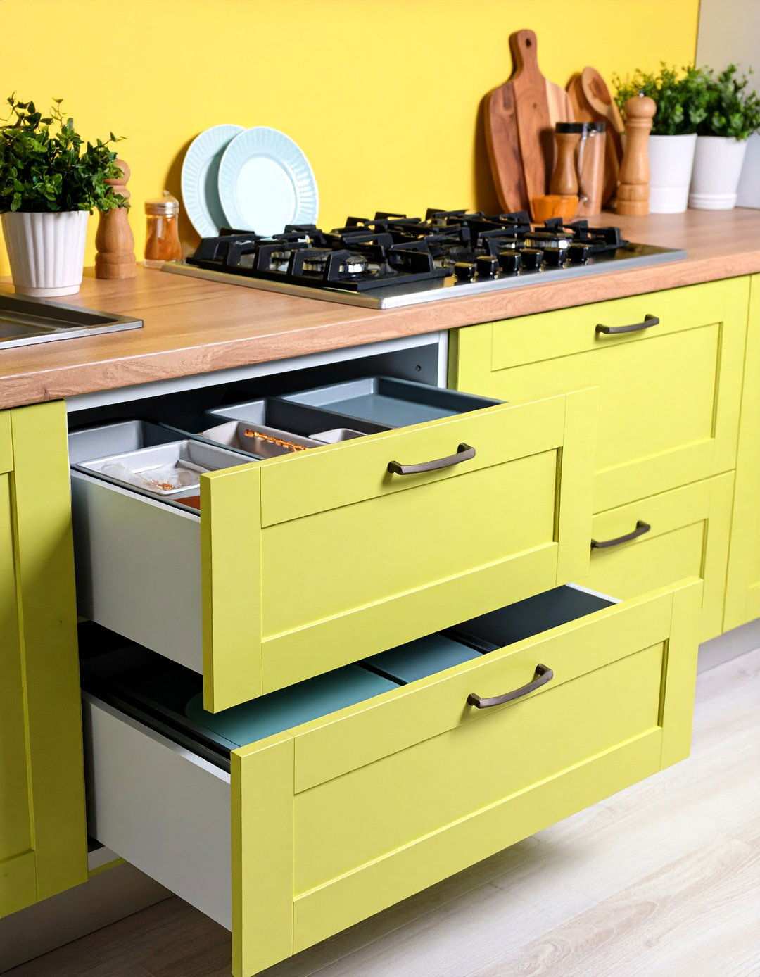 Toe Kick Drawer Hidden Storage - 24 Small Kitchen Storage Ideas