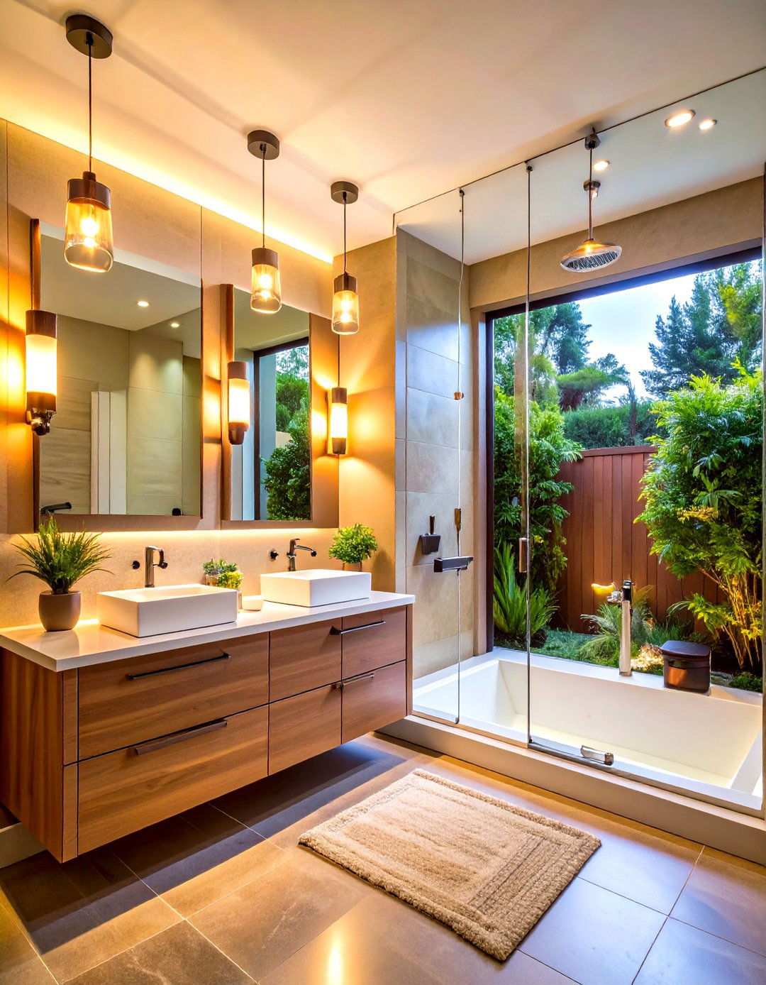 Track Lighting System with Adjustable Heads - 24 Small Bathroom Lighting Ideas