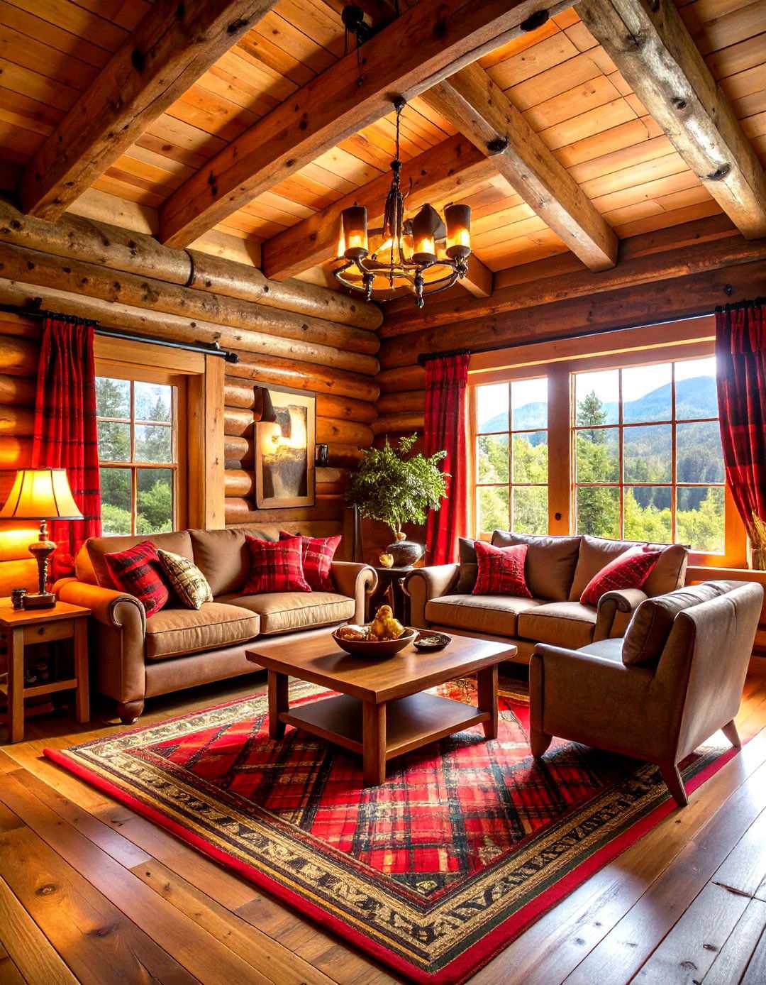 Traditional Cabin Interior Environment - 24 Hunting Room Ideas