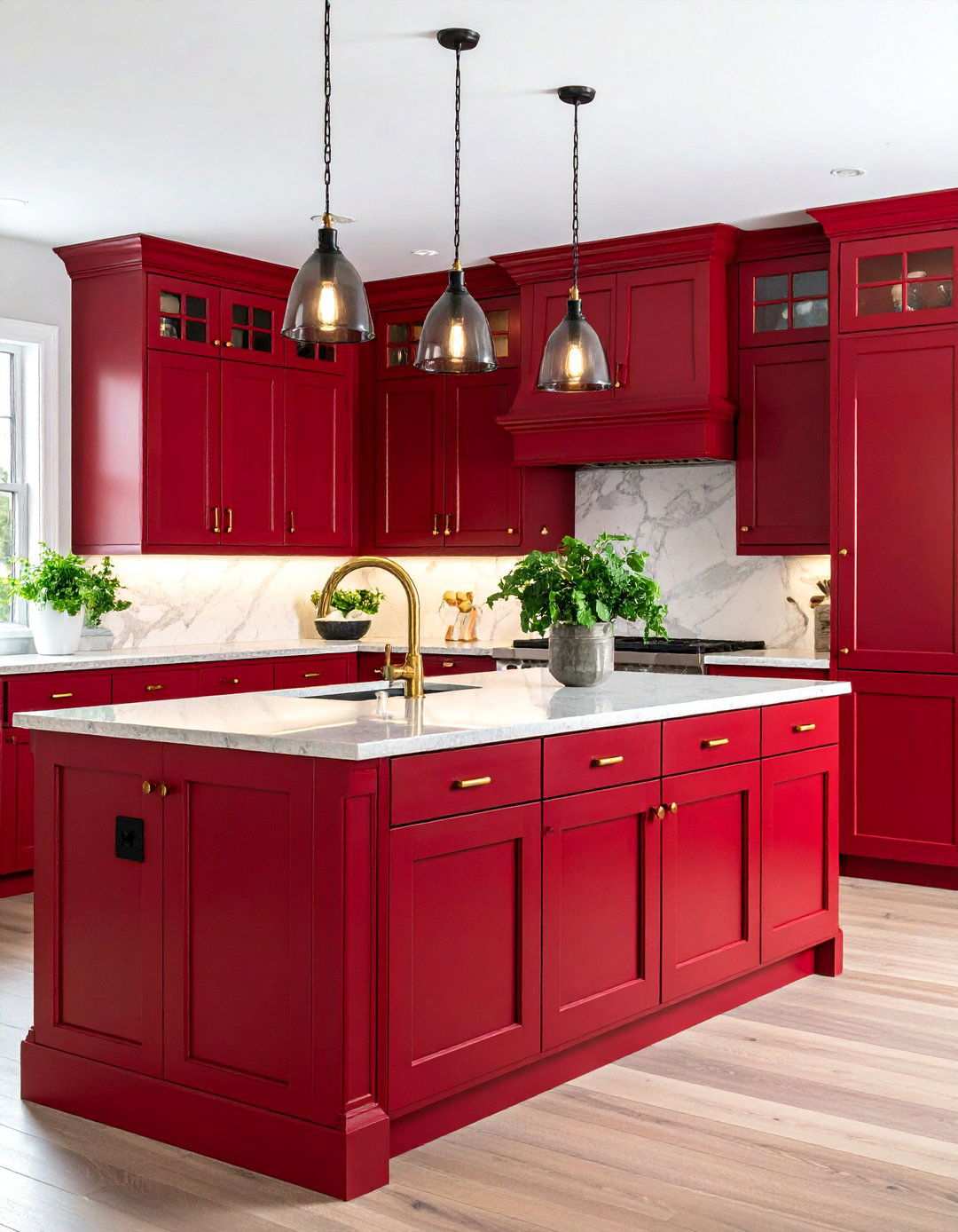 Traditional Cherry Red Cabinetry - 24 Red Kitchens
