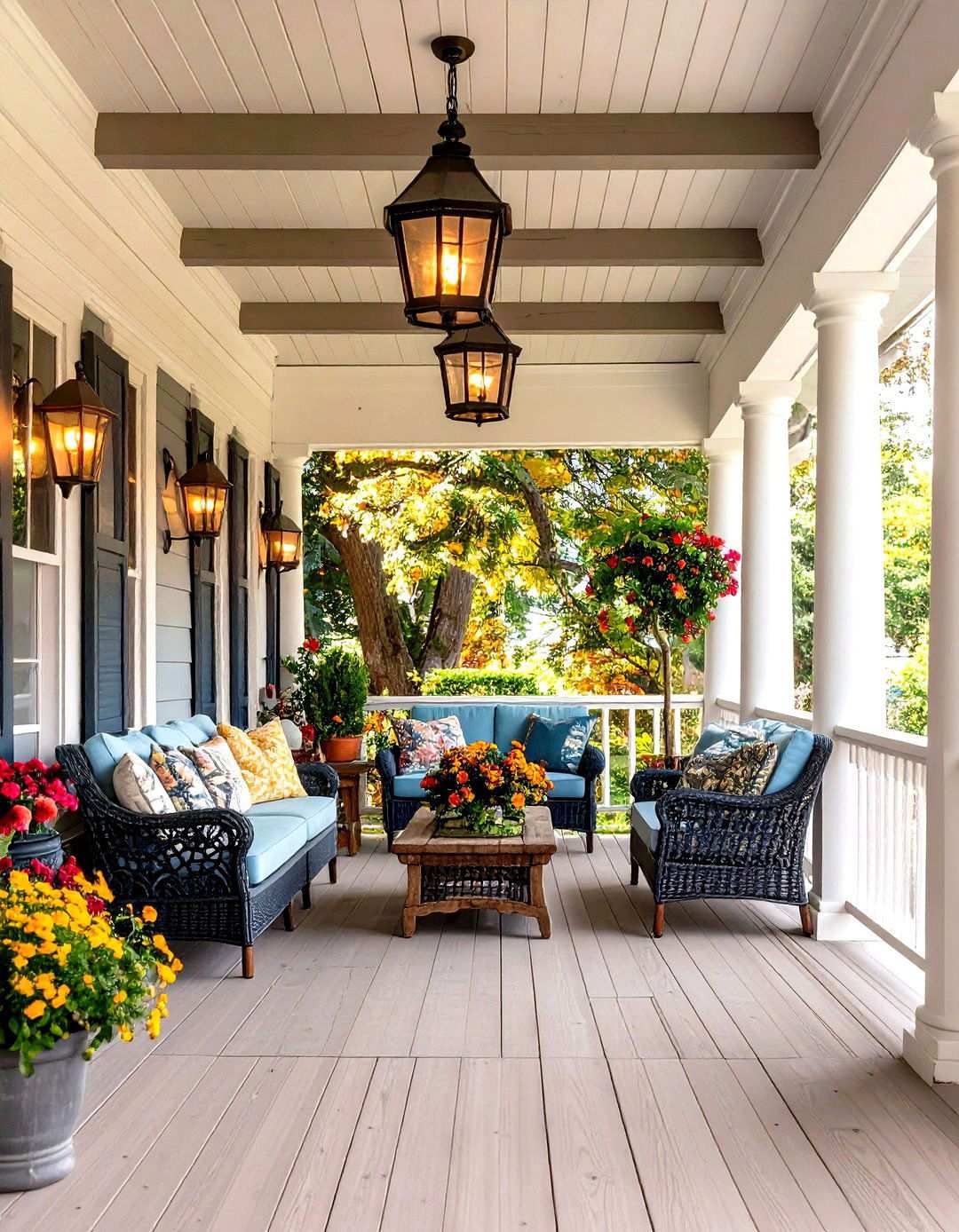 Traditional Craftsman Style Front Porch - 24 Large Front Porch Ideas