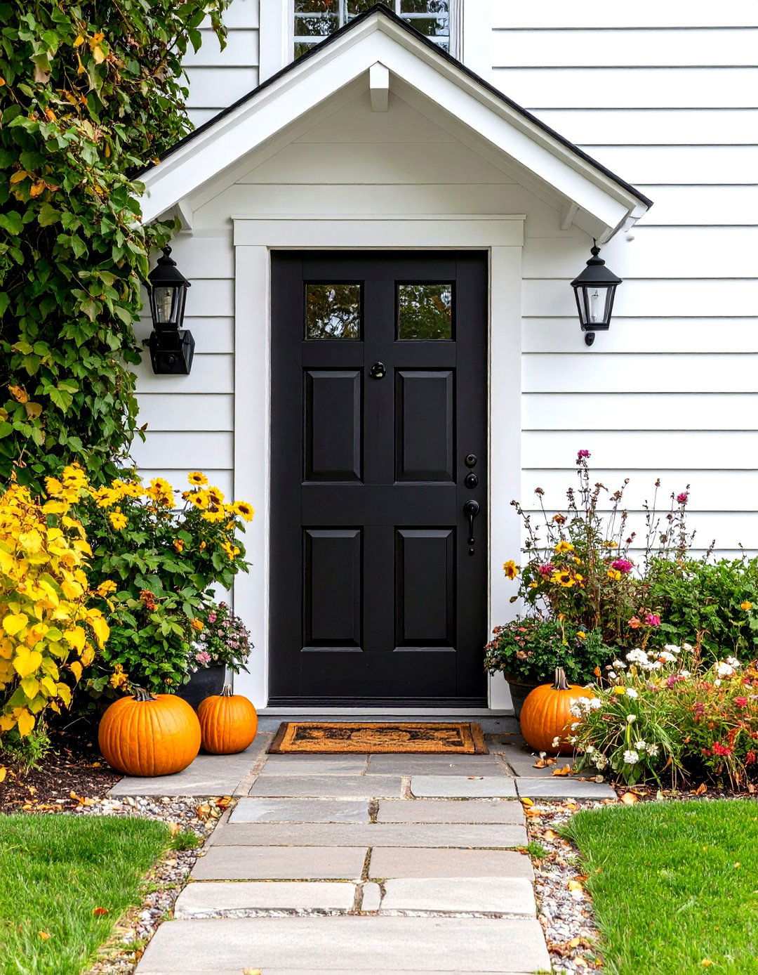 Traditional Dutch Door Charm - 24 White House Ideas With Black Doors