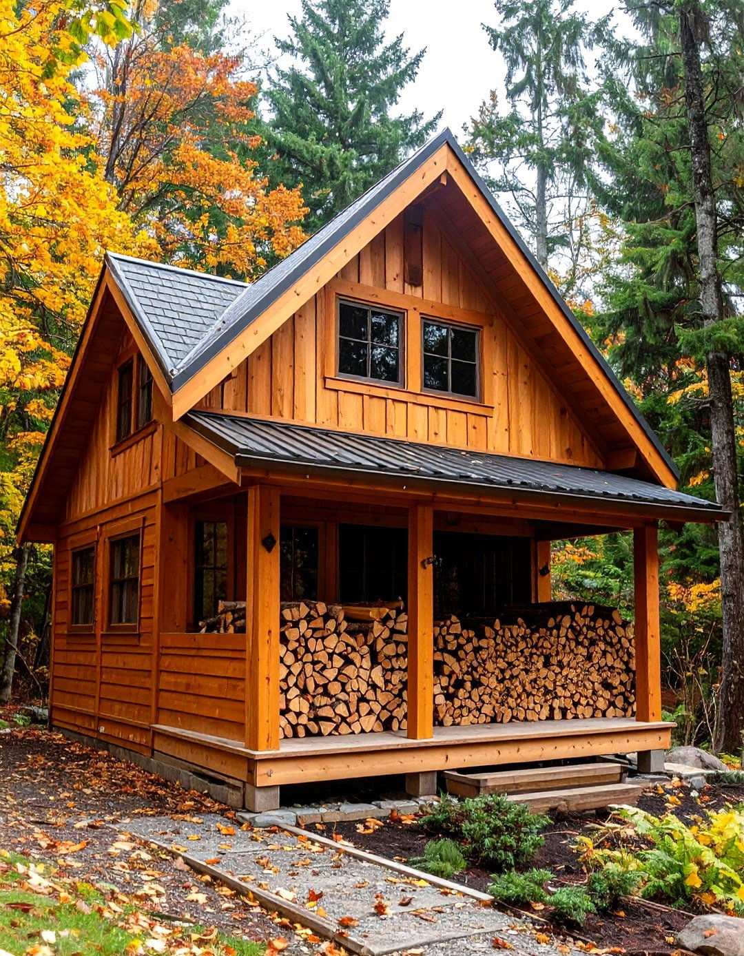 Traditional Gable Roof Firewood Storage - 24 wood shed ideas