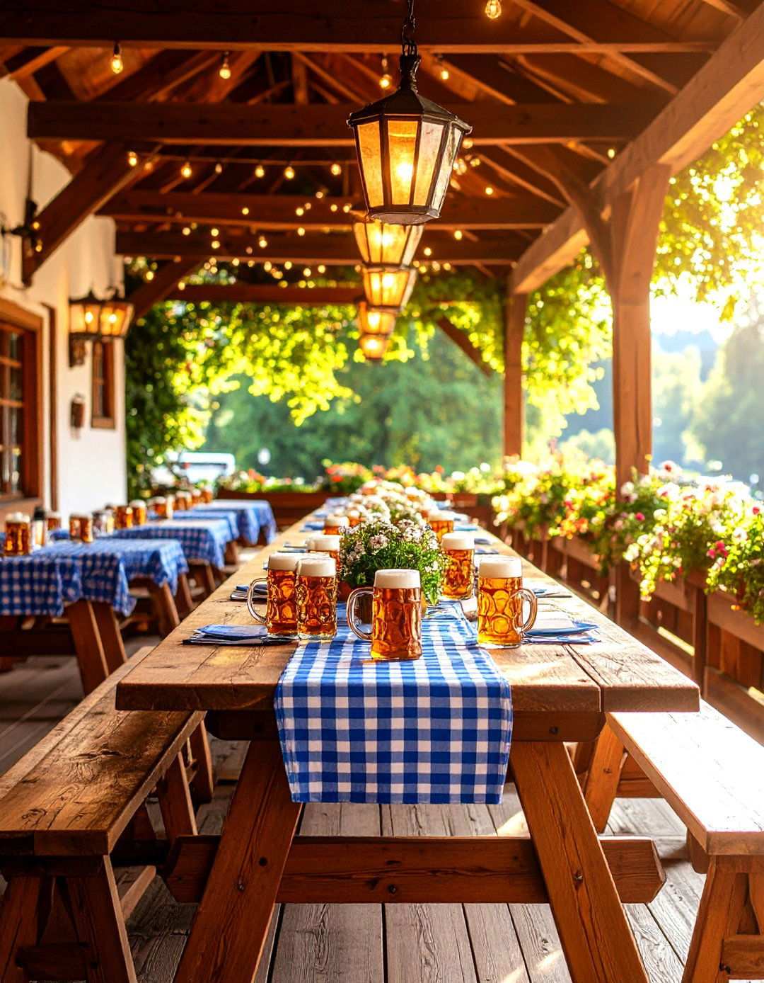 Traditional German Biergarten Dining Room with Rustic Comfort - 24 Vintage Dining Room Ideas