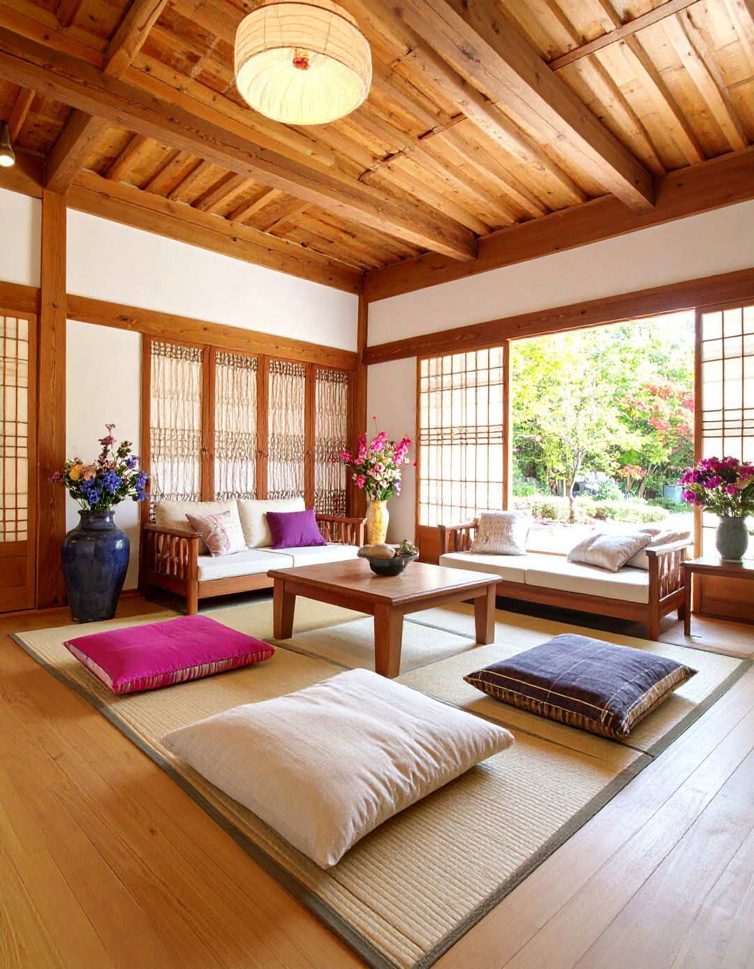 Traditional Hanok Living Room with Ondol Floors - 24 Korean Living Room Ideas
