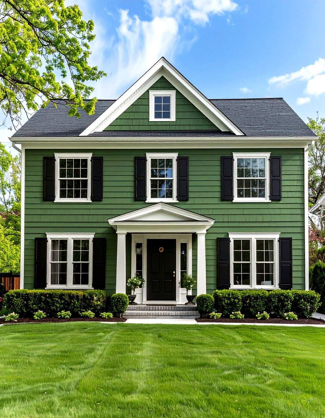 Traditional Lap Siding Style - 24 Olive Green House Exterior Ideas