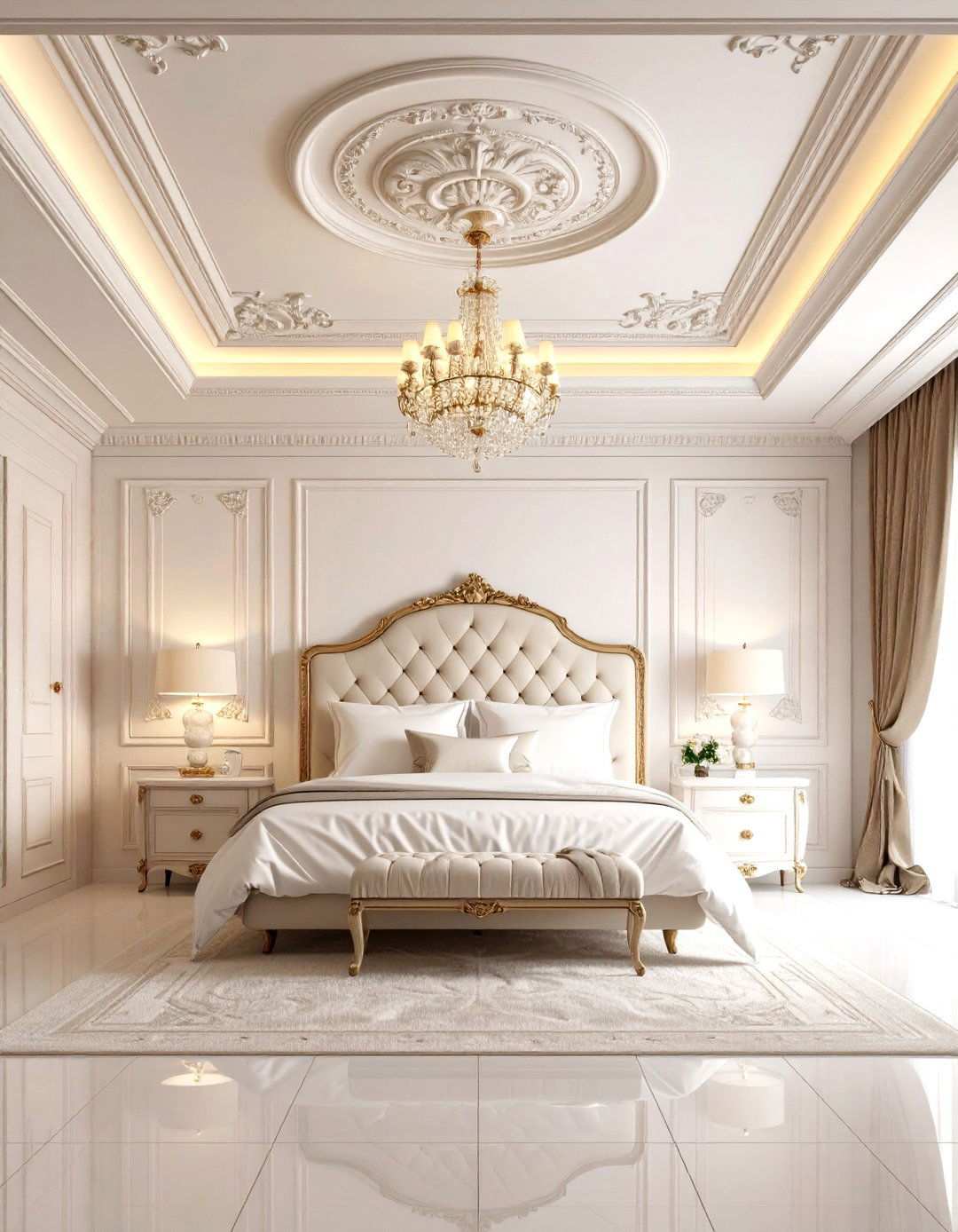 Traditional Ornate Master Bedroom Ceiling Design - 24 Pop Ceiling Design Ideas