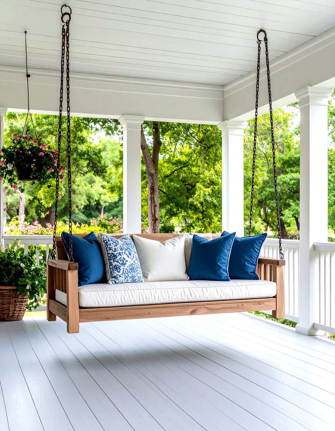 Traditional Porch Swing Arrangements - 24 Southern Front Porch Ideas