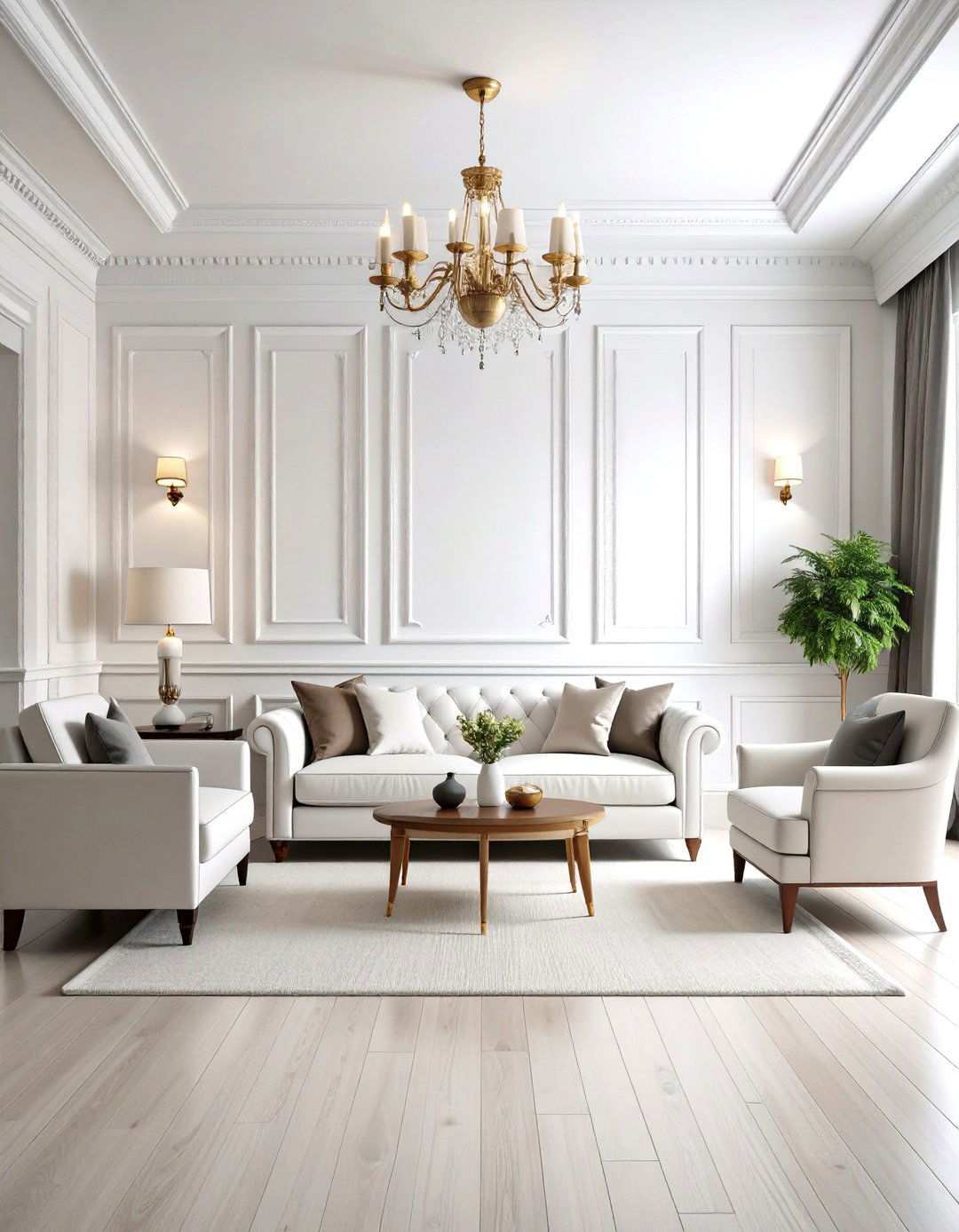 Traditional Raised Panel Wainscoting - 24 Living Room Wainscoting Ideas