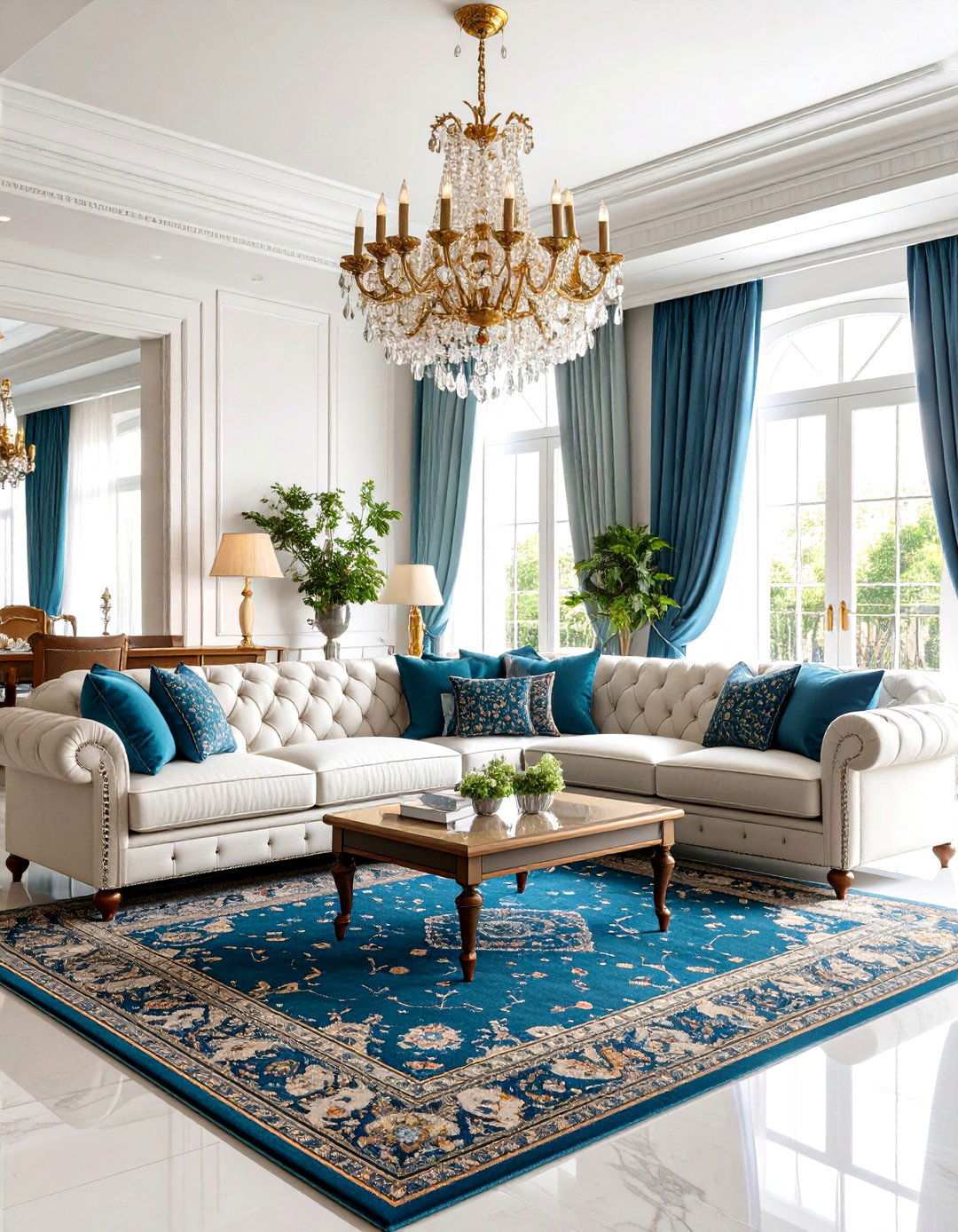 Traditional Sectional Elegance - 24 Sectional Living Room Ideas