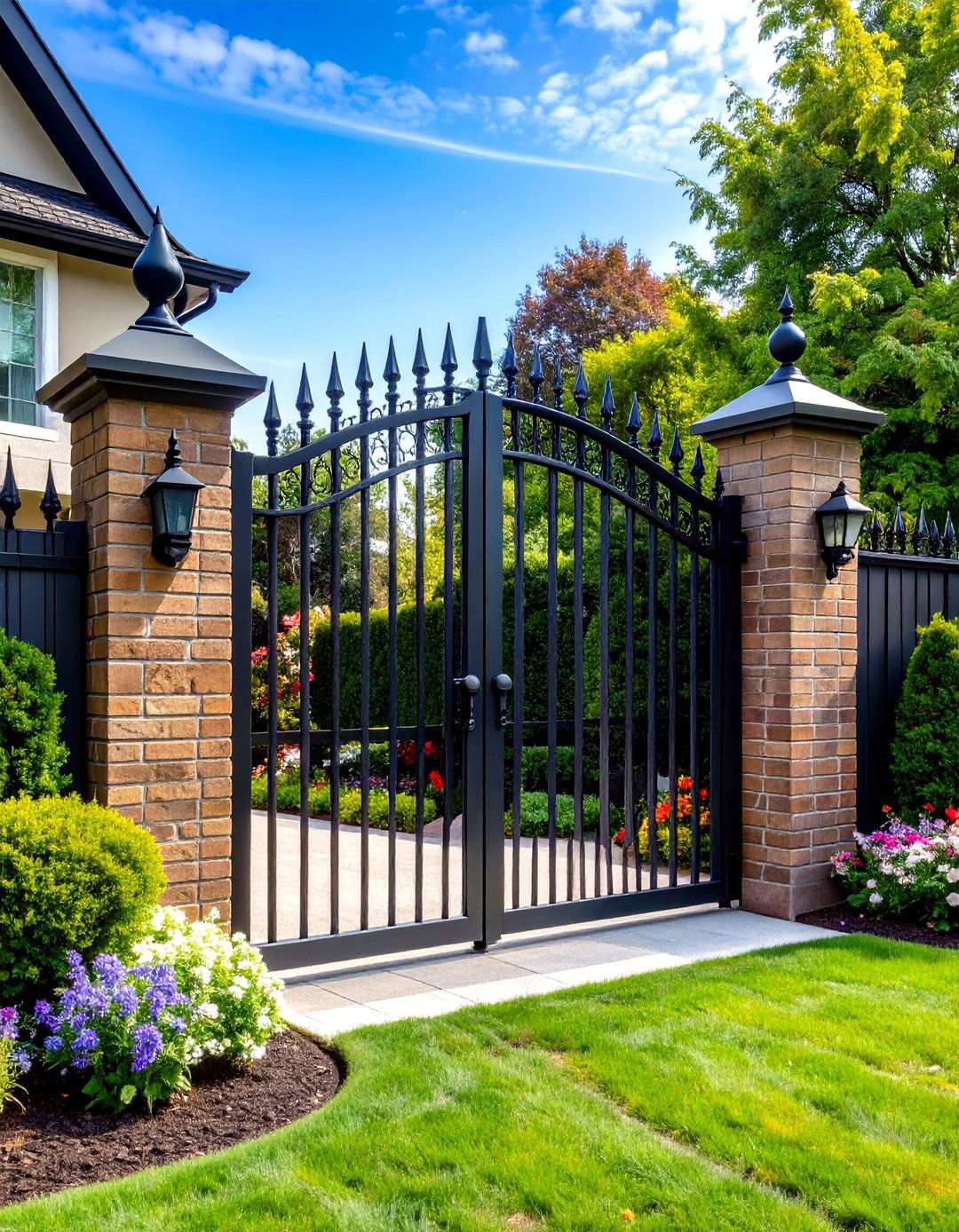 Traditional Spear Top Security Gates - 24 Metal Garden Gate Ideas