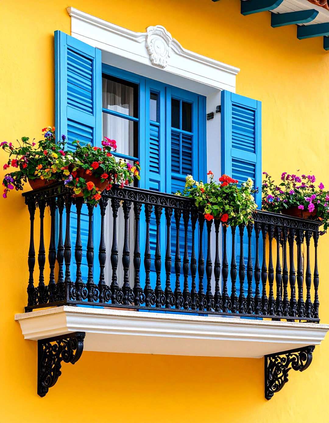 Traditional Straight Bar Balcony Railings - 24 Wrought Iron Balcony Railing Design Ideas