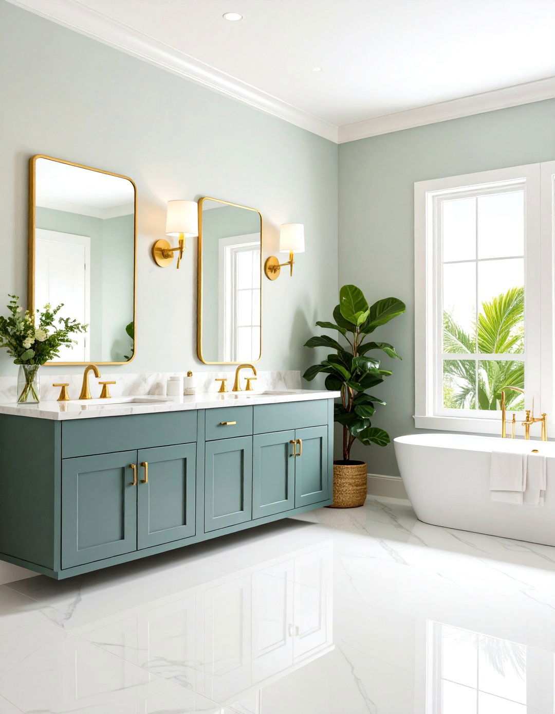 Traditional Symmetrical Setup - 24 Jack and Jill Bathroom Ideas