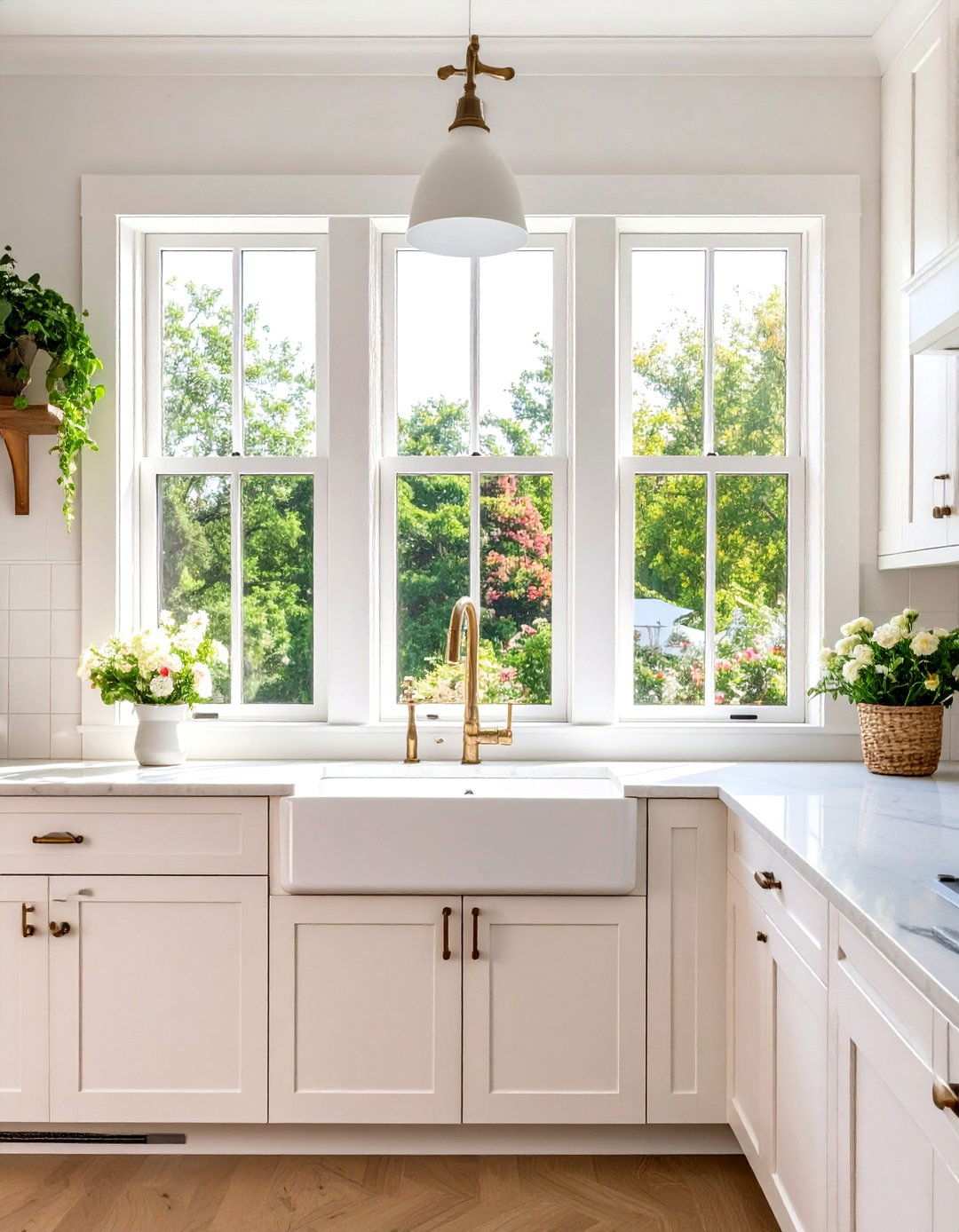 Traditional White Grid Kitchen Windows - 24 Kitchen Window Ideas Over Sink