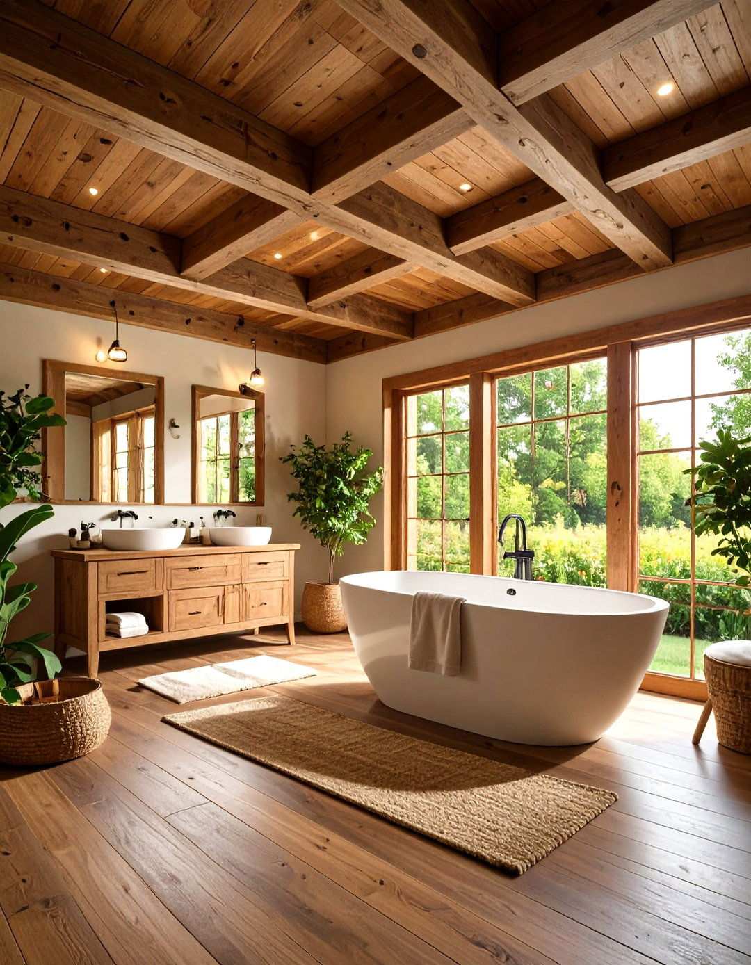 Traditional Wood Ceiling Bathroom - 24 Traditional Bathroom Ideas