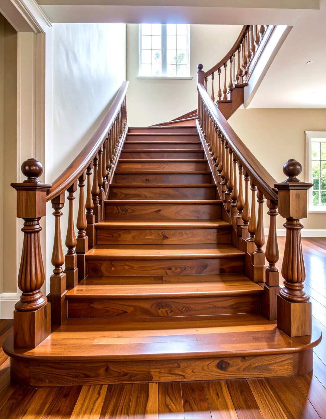 Traditional Wood Stained Staircase - 24 Staircase Ideas