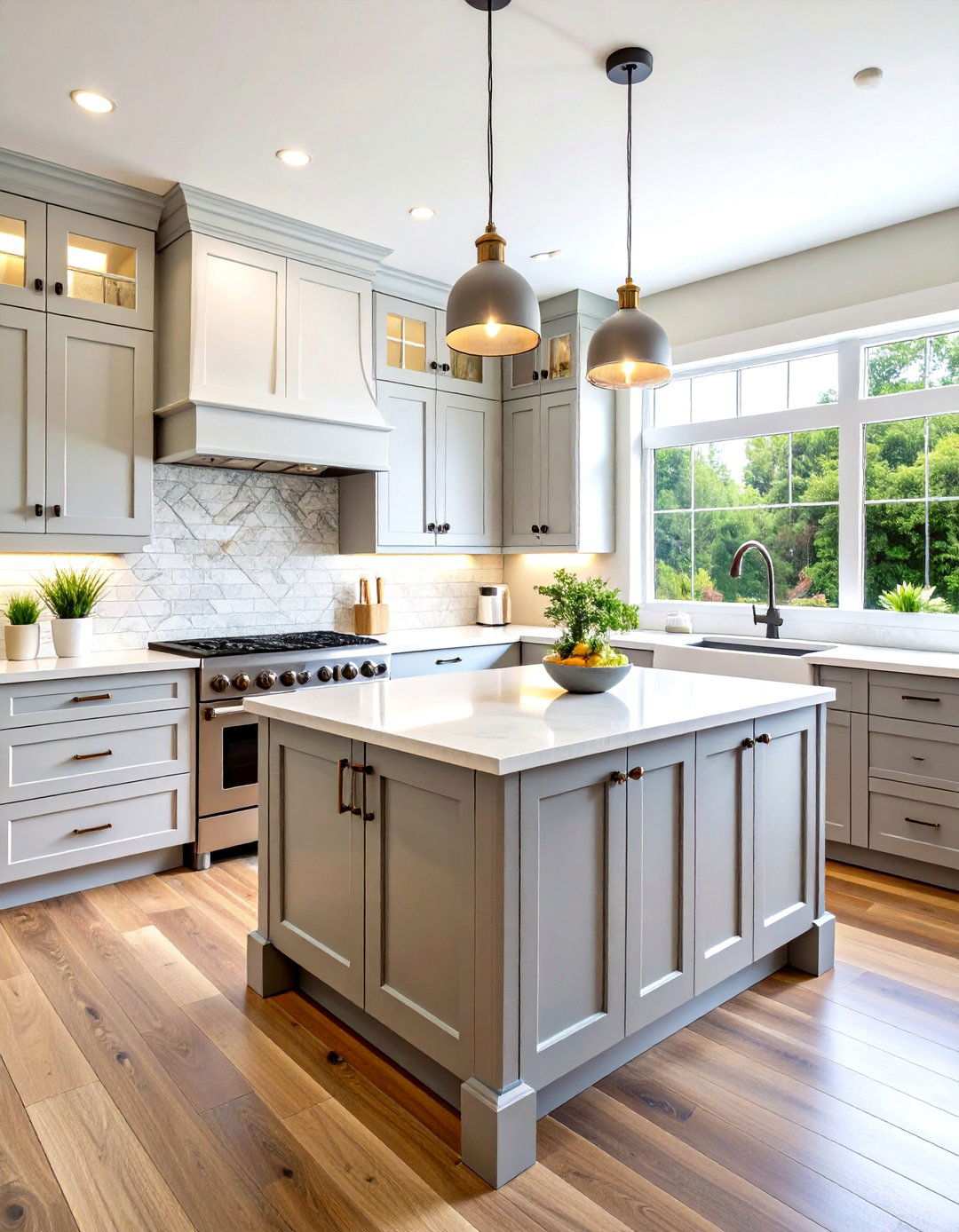 Transitional Blend Style Kitchen - 24 Kitchen With White Appliances Ideas