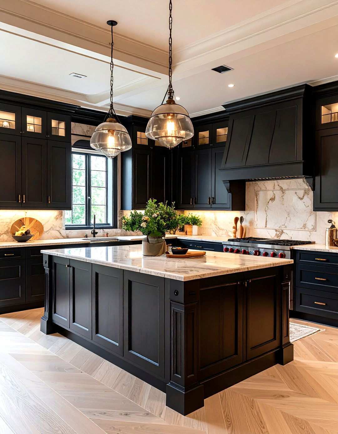 Transitional Classic Kitchen Style - 24 Kitchen With Black Appliances