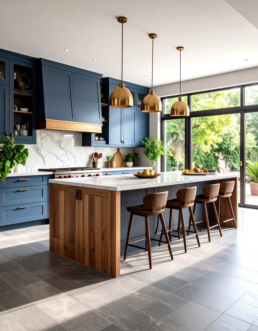 Transitional Kitchen Slate Floor Design - 24 Kitchens With Slate Floors