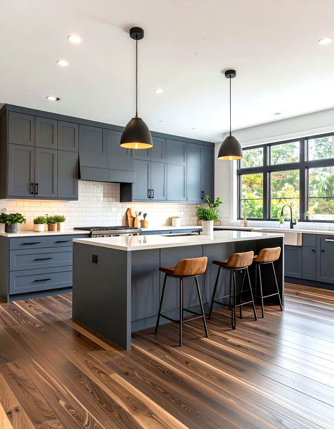 Transitional Kitchen Style Dark Hardwood Floors - 24 Kitchen With Dark Wood Floors