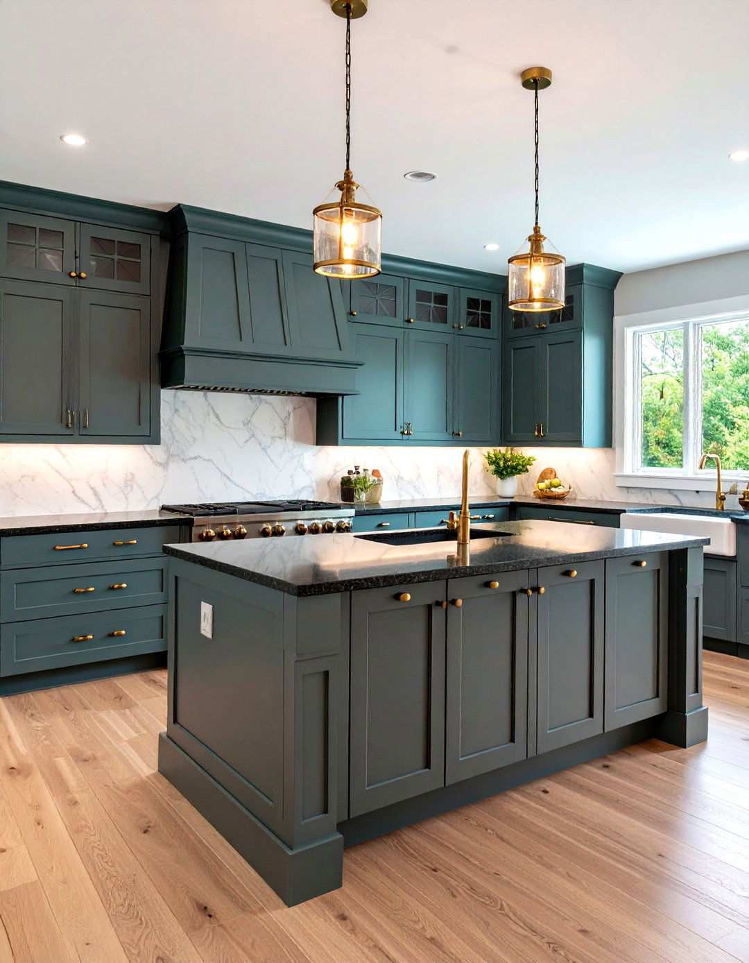 Transitional Shaker Cabinet Kitchen - 24 Kitchen With Gray Cabinets And Black Countertops Ideas
