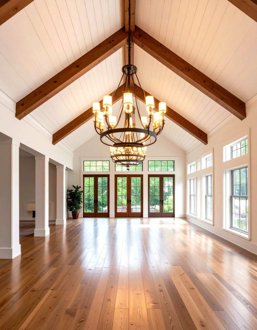 Transitional Style Combinations - 24 Vaulted Ceiling Lighting Ideas