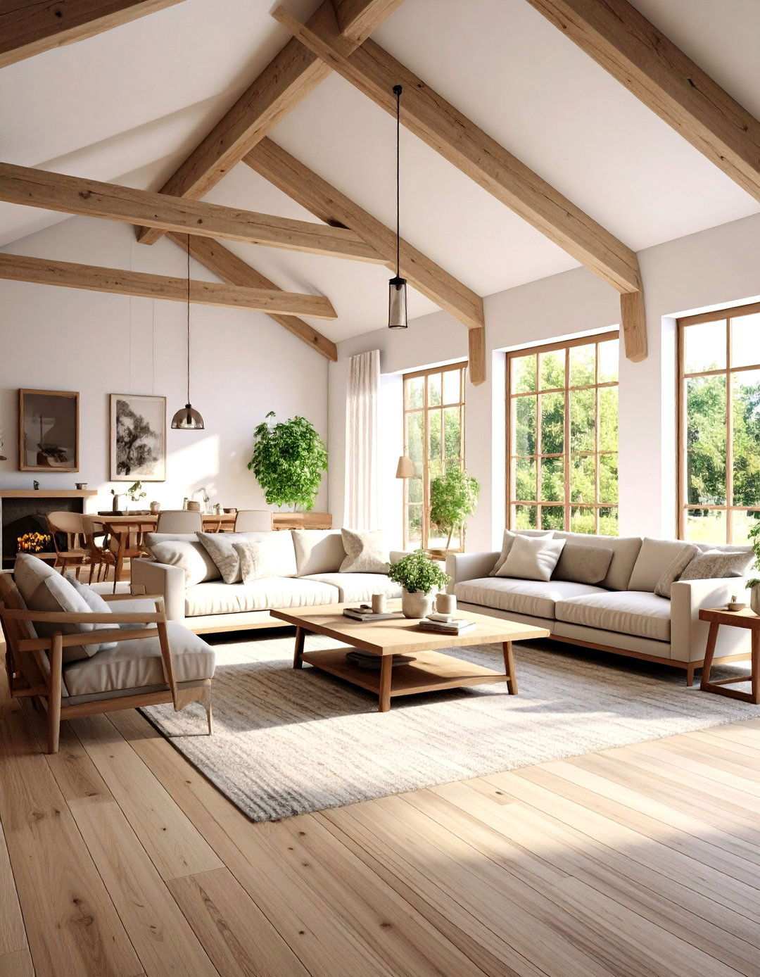 Transitional Vaulted Ceiling Family Room - 24 Vaulted Ceiling Ideas