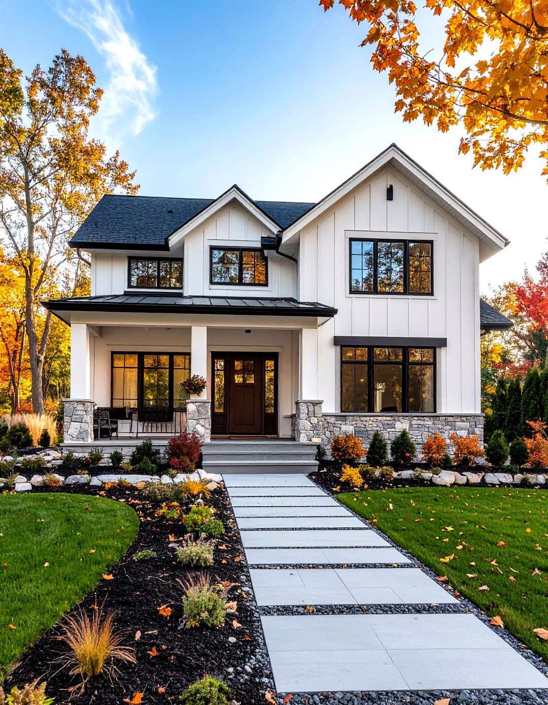 Transitional Vertical Panel System - 24 White Siding House Designs