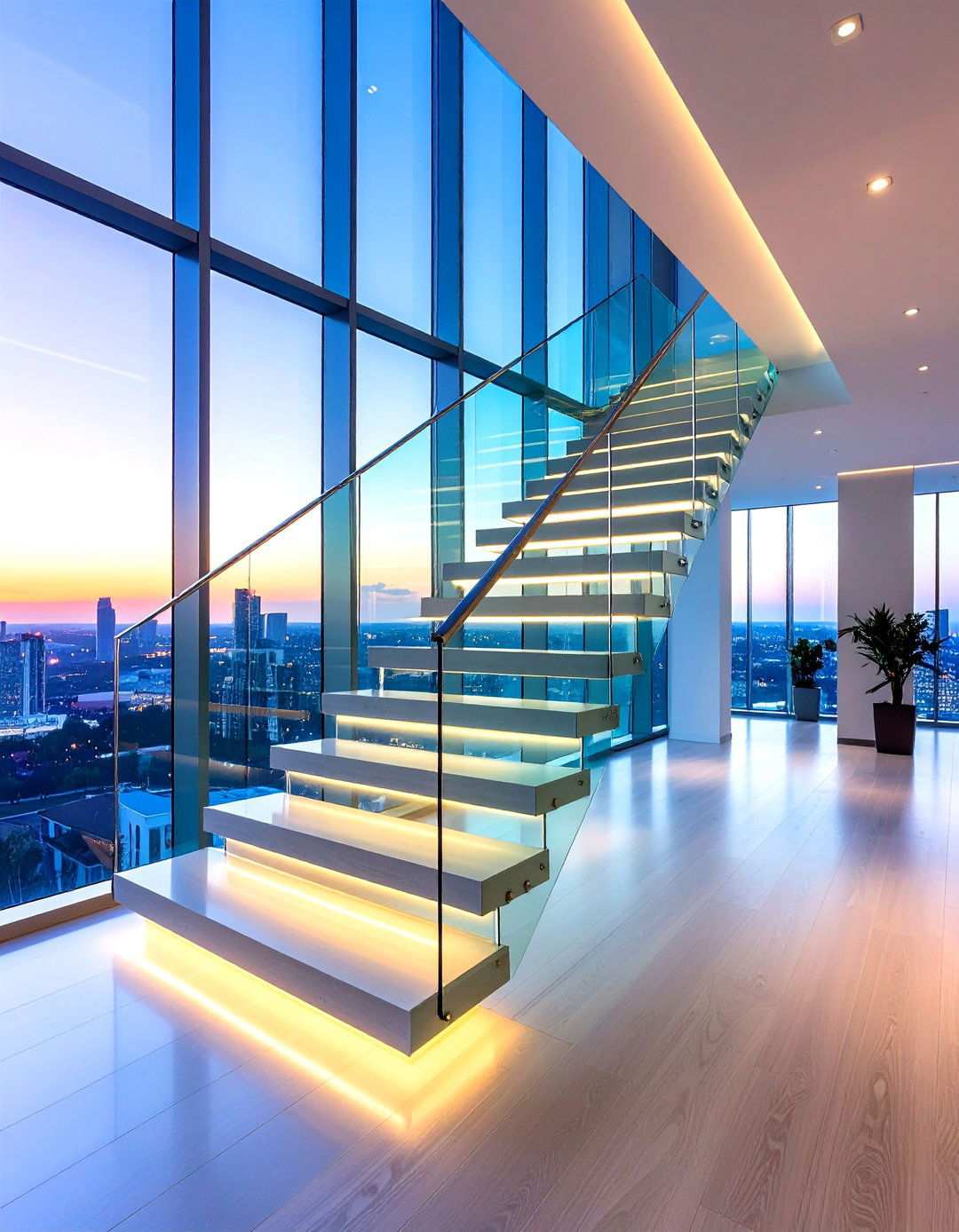 Translucent Panel System - 24 Modern Staircases