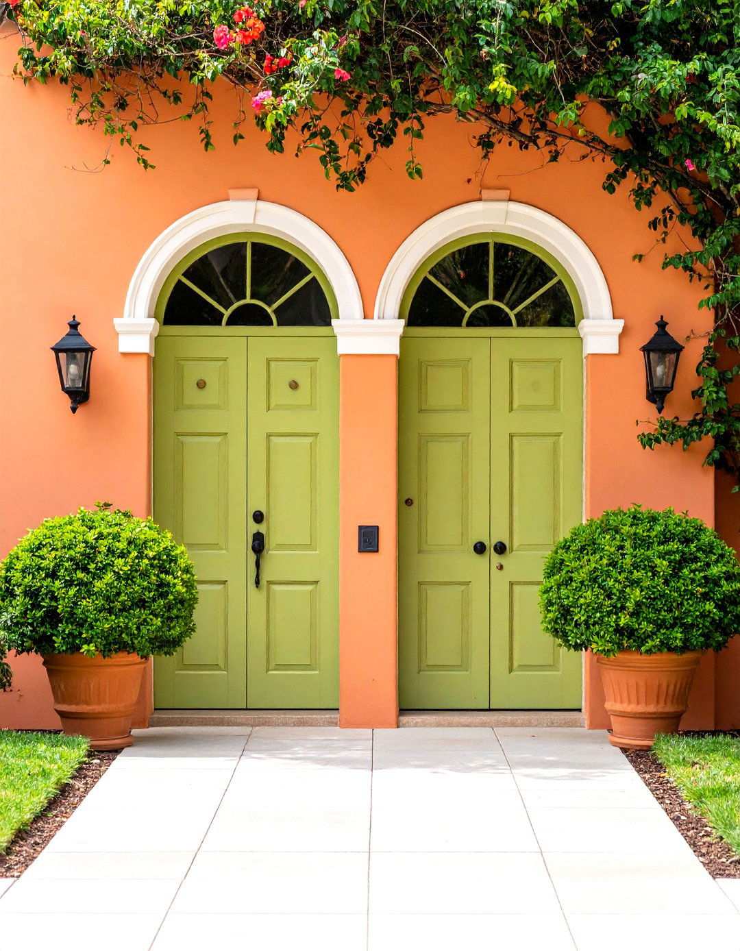 Transom Windows Above Primary Openings - 24 spanish style windows