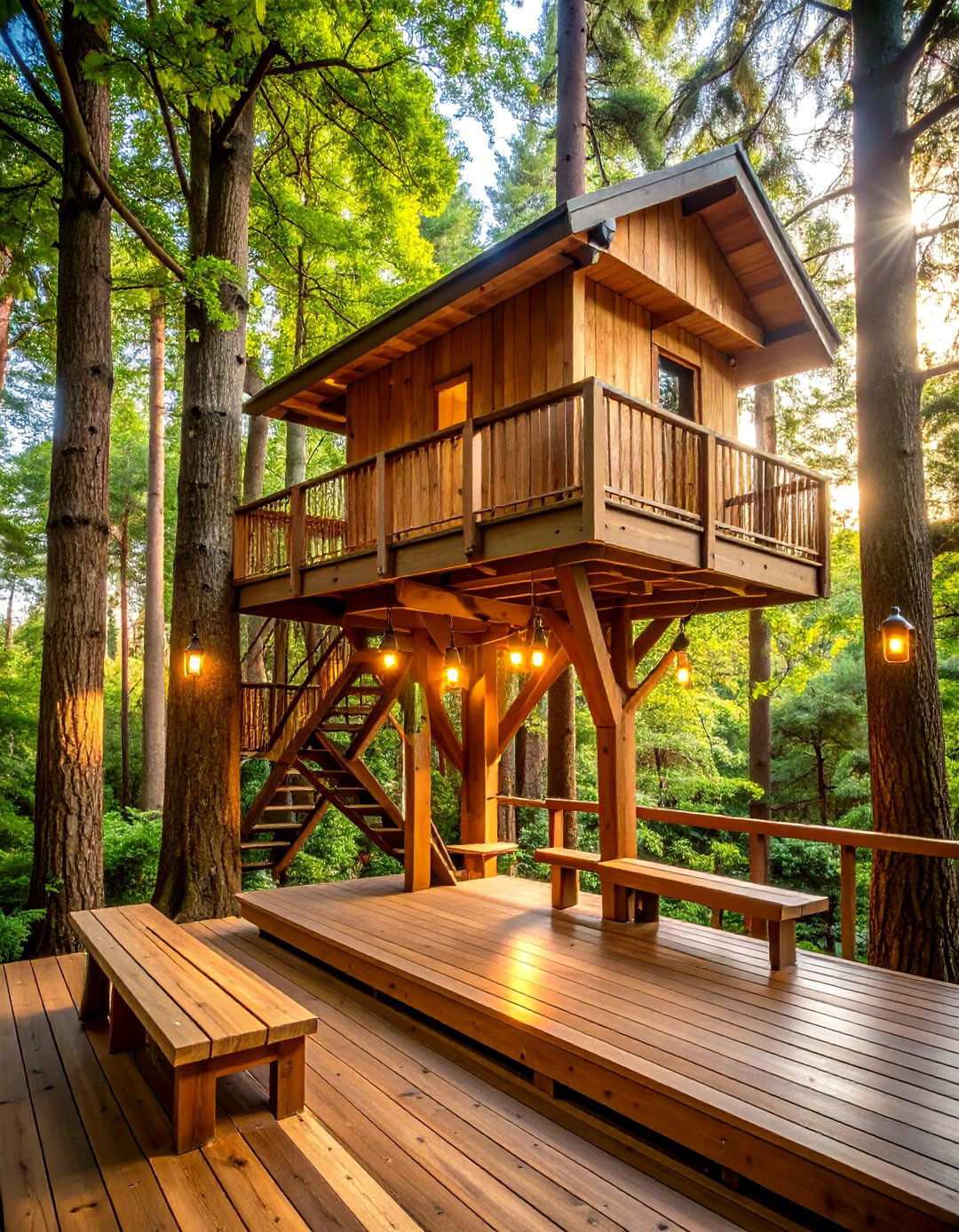 Treehouse Reading Platform - 24 Outdoor Reading Nook Ideas