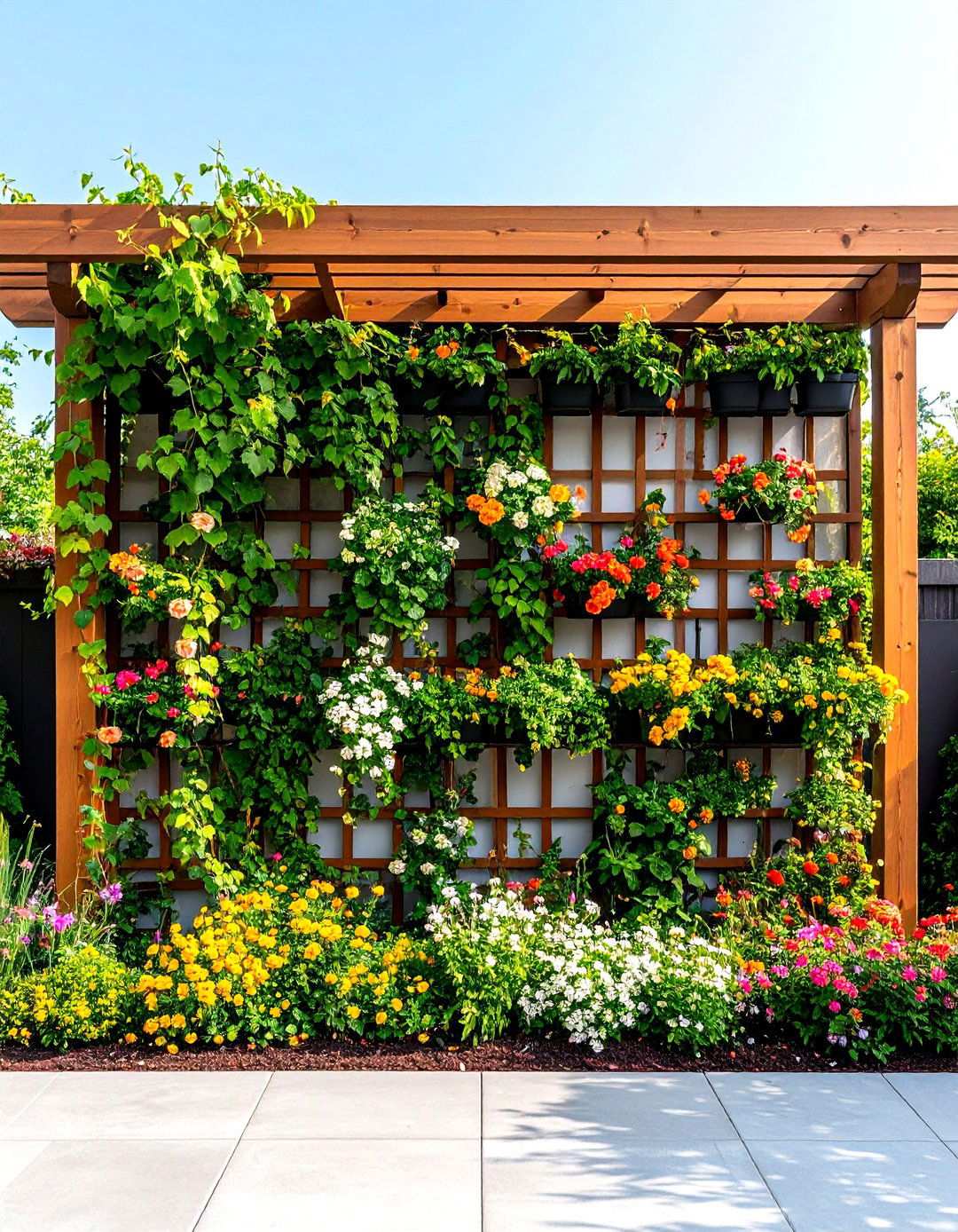 Trellis and Climbing Plant Systems - 24 Patio Wall Ideas